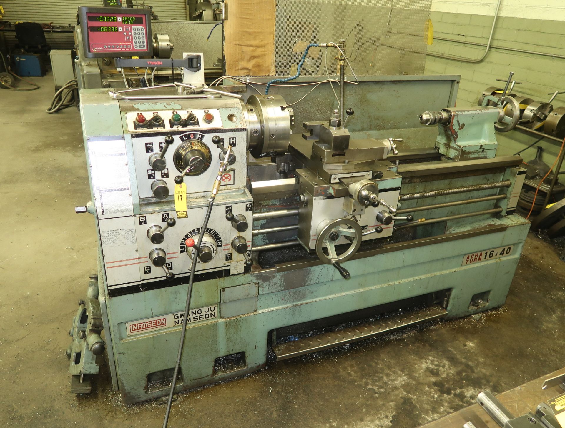 NAMSEON ACRATURN 16X40 LATHE W/ 2 AXIS DRO, GAP BED, 2" THRU HOLE