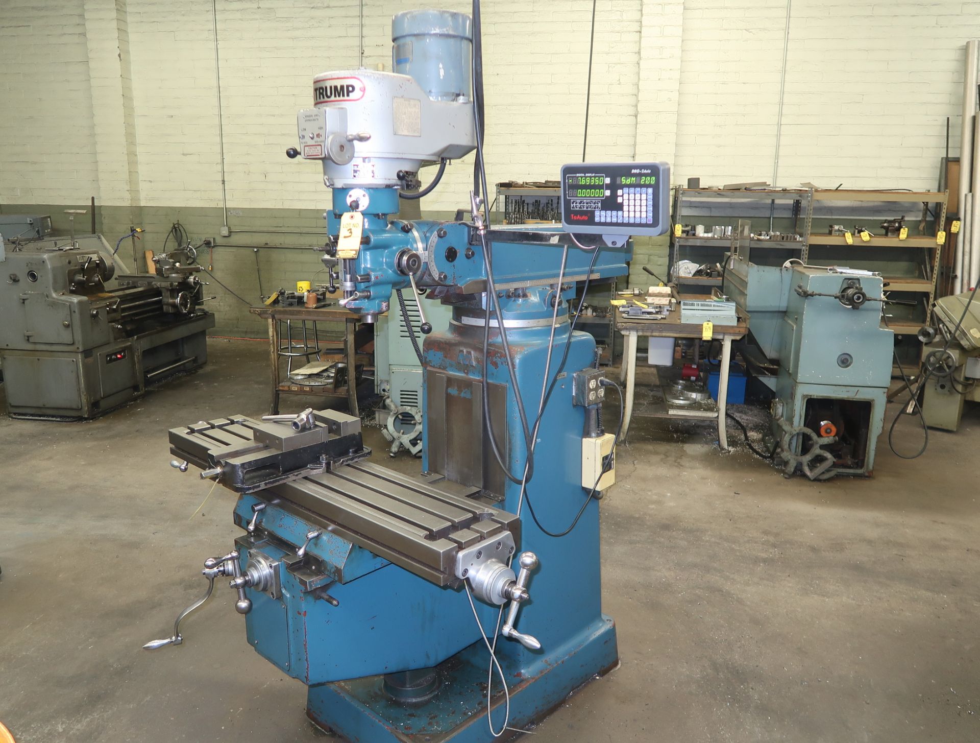 A TRUMP VERTICAL MILL 2 AXIS DRO SN. K3VL-307