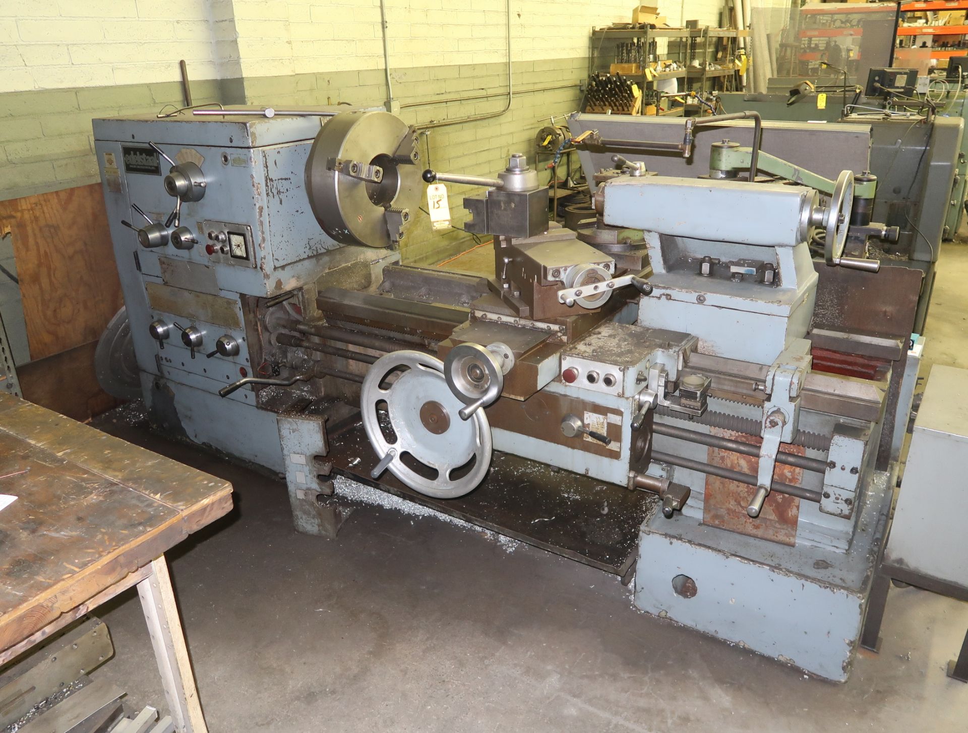 EDELSTAAL MDL. 800X1000 GAP BED ENGINE LATHE W/ 5" THRU HOLE, TRACER ATTACHMENT, 20" ROHM 3-JAW