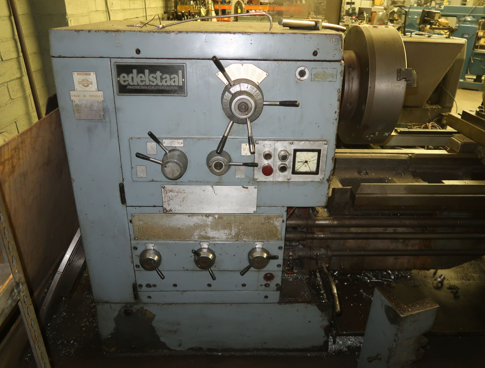 EDELSTAAL MDL. 800X1000 GAP BED ENGINE LATHE W/ 5" THRU HOLE, TRACER ATTACHMENT, 20" ROHM 3-JAW - Image 2 of 7