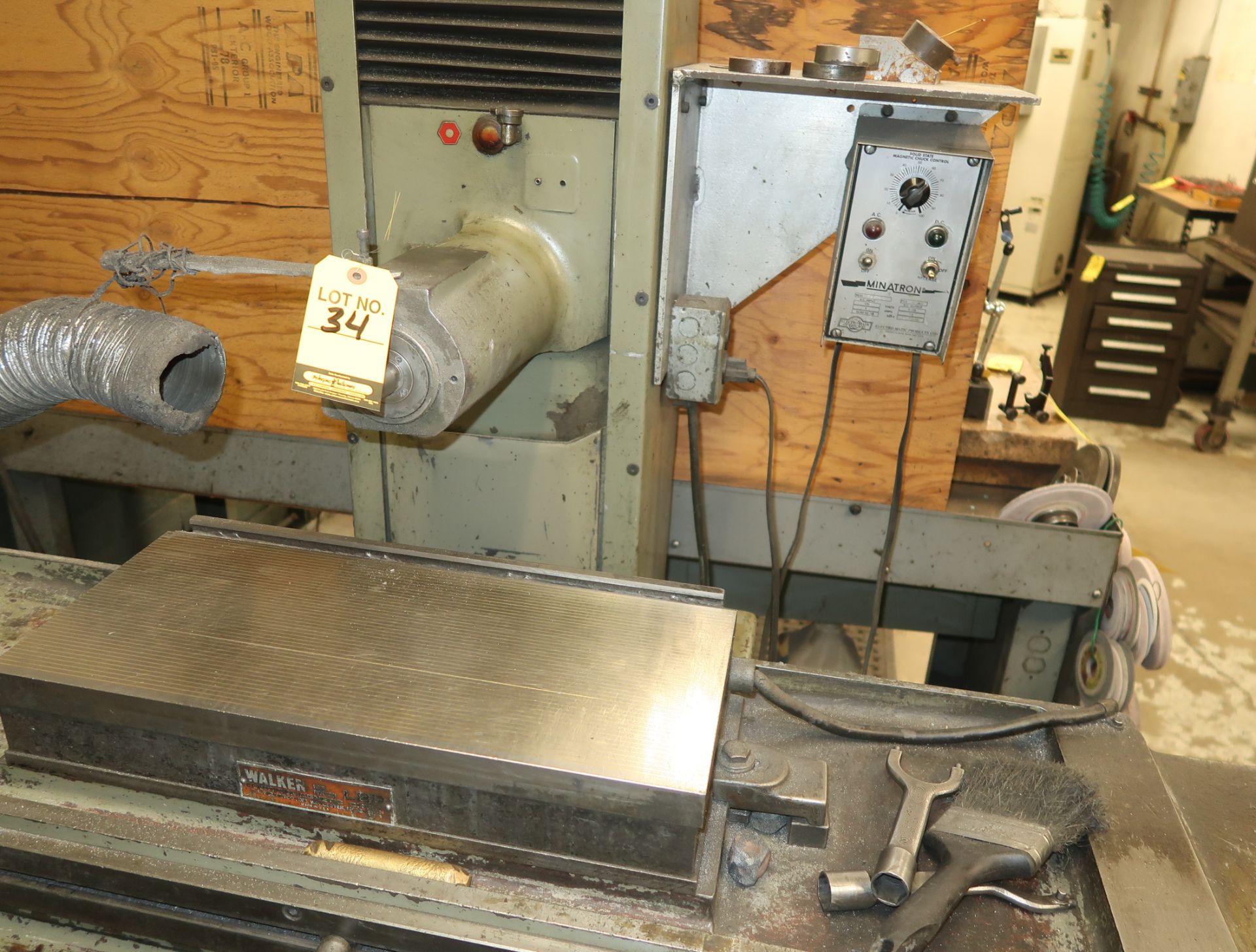 MITSUI SURFACE GRINDER W/ MINATRON MAGNETIC CHUCK CONTROL 8"X18" MDL. 250MH SN. 79062078 - Image 2 of 3