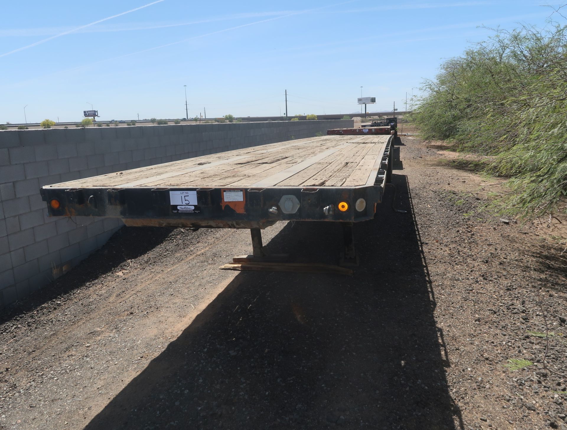 1987 DORSEY 45' FLATBED UTILITY TRAILER VIN. 1DPT16W29HP023651