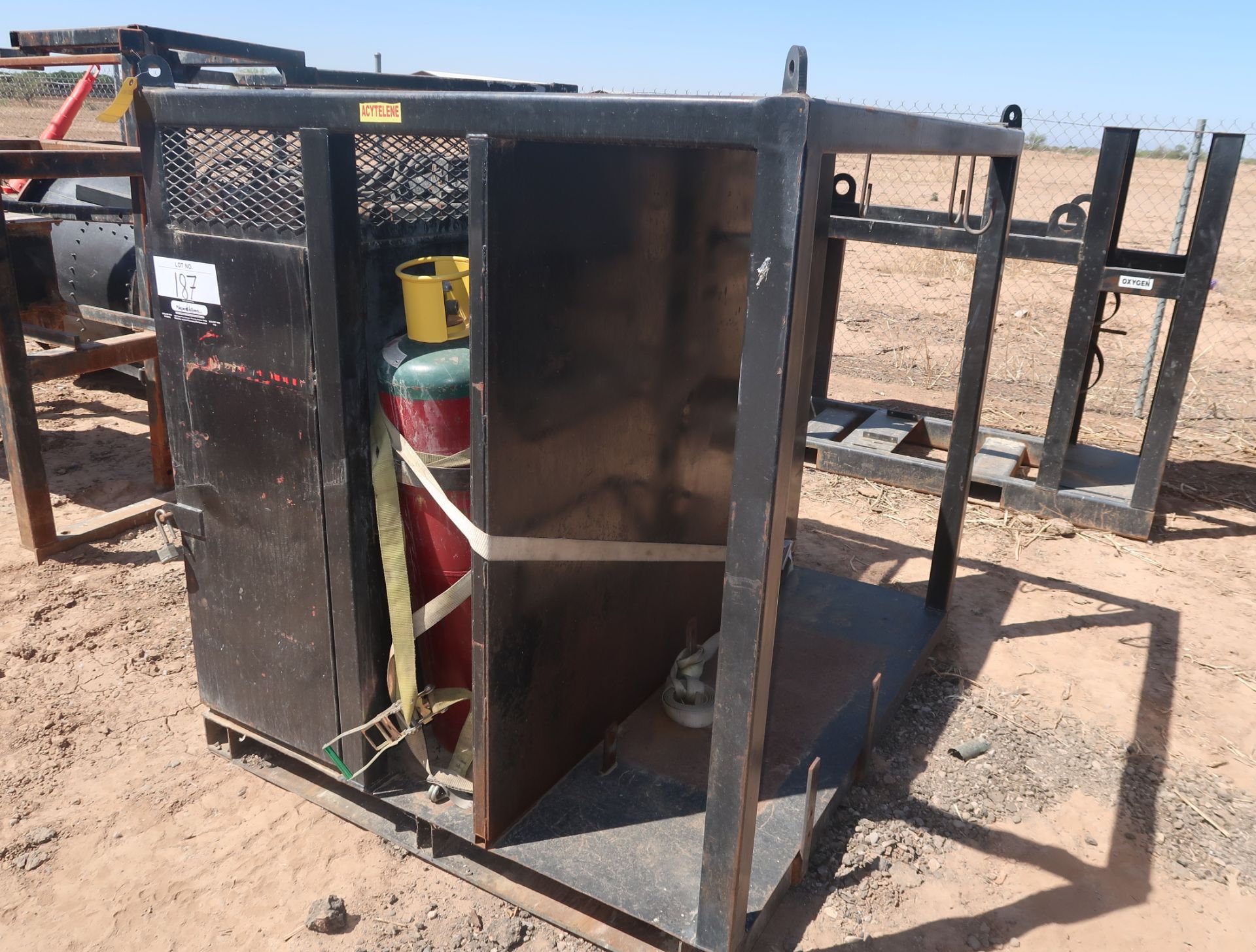 BIG BLUE WELDER RACK W/ACETYLENE TANK, ETC. - Image 2 of 2