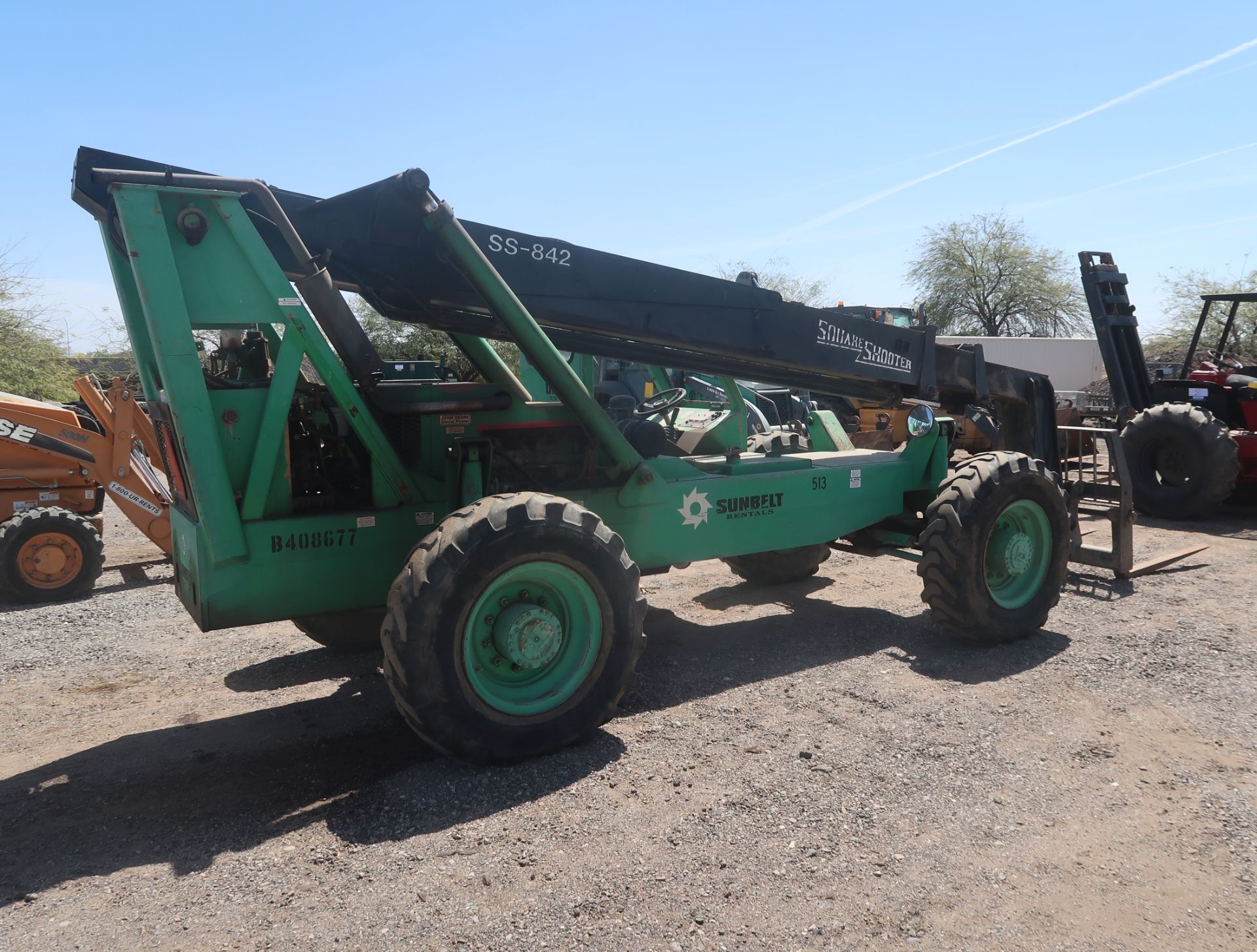 TEREX SQUARE SHOOTER SS842 REACH LIFT, 8000# CAP, 4' FORKS, SN. 96684, HRS. 8189 - Image 4 of 5