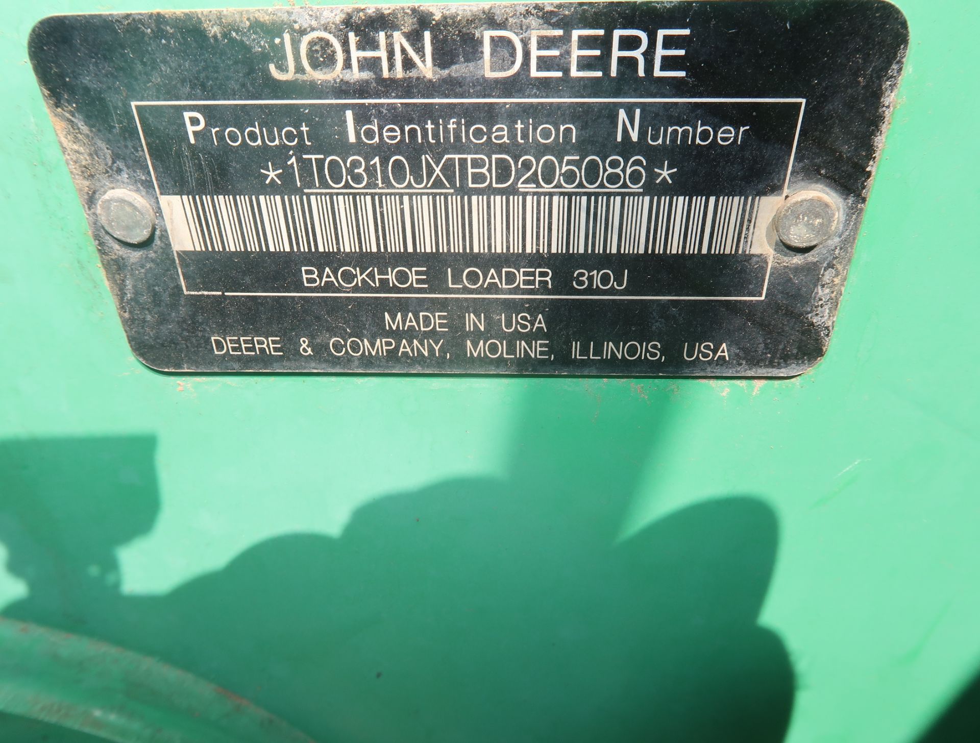 JOHN DEERE 310J, ROPS ENCLOSED, 1T0310JXTBD205086, HRS. 2539 - Image 2 of 8