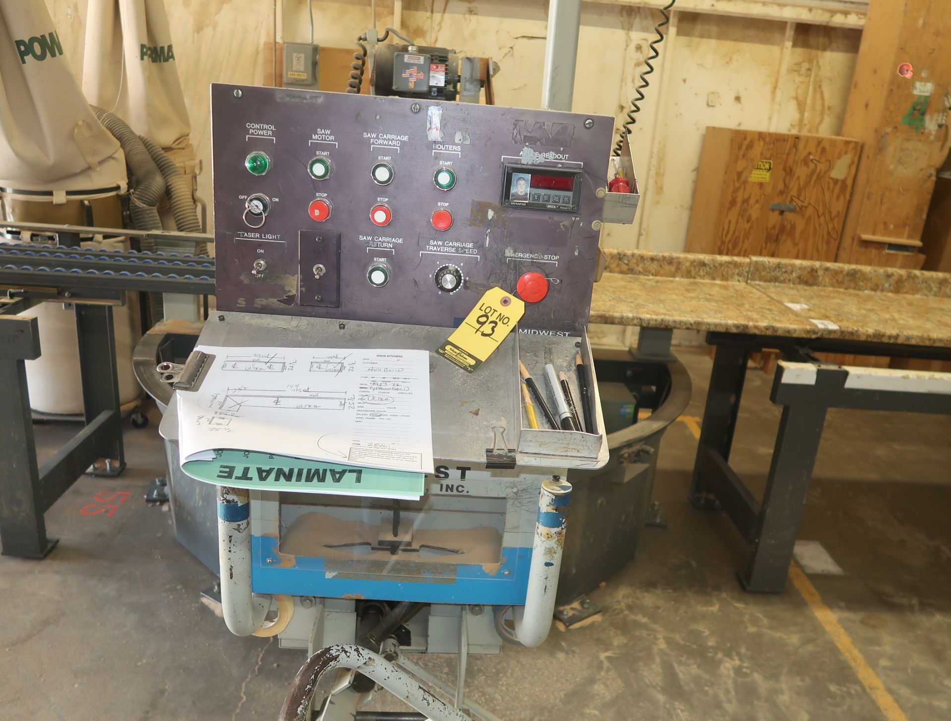 MIDWEST AUTOMATION CS-5236 COUNTERTOP SAW, SN. 1364-9407, 1409 HRS. - Image 3 of 4