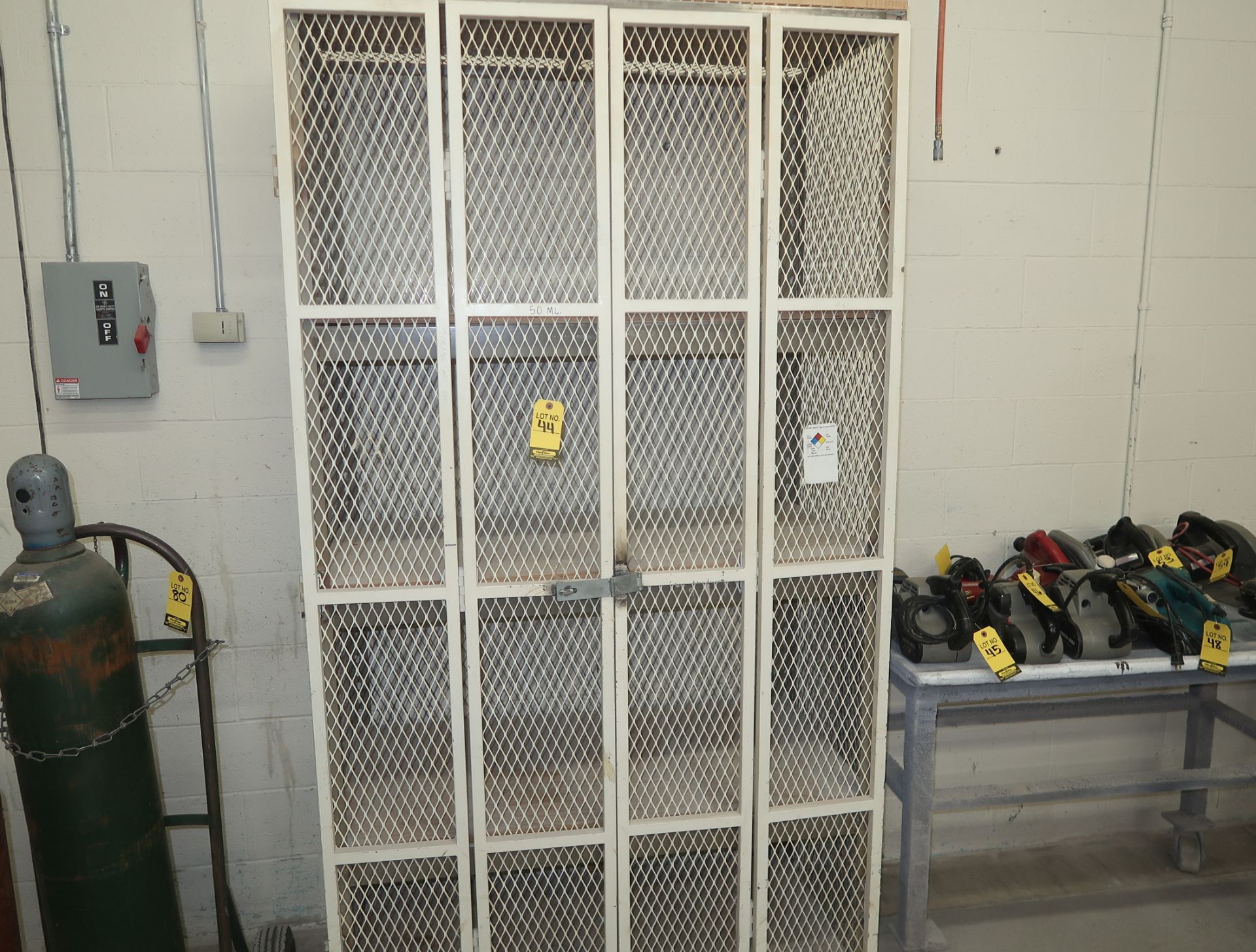 SHOP FABRICATED METAL STORAGE CABINET