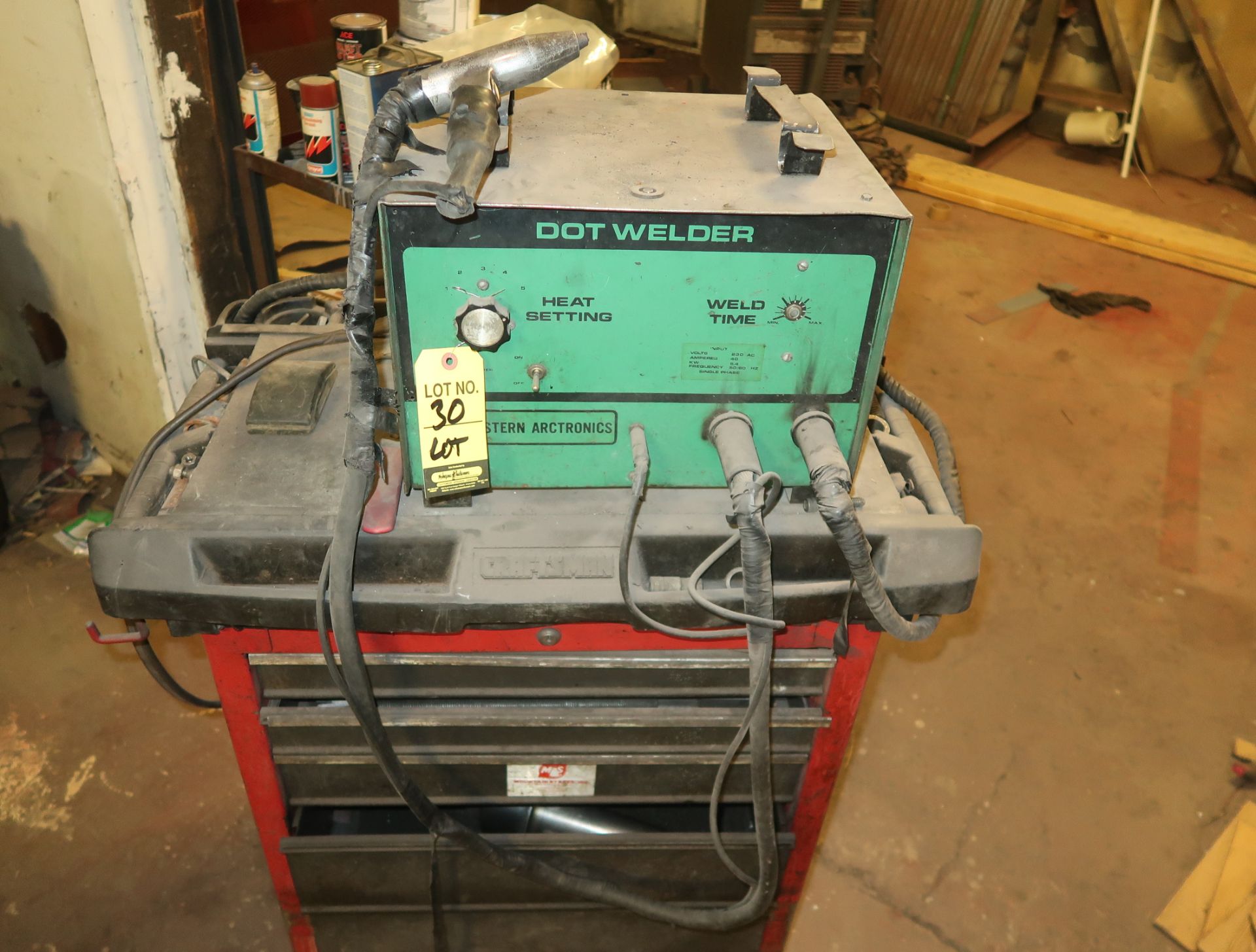 WESTERN ARCTRONICS DOT-WELDER W/CART