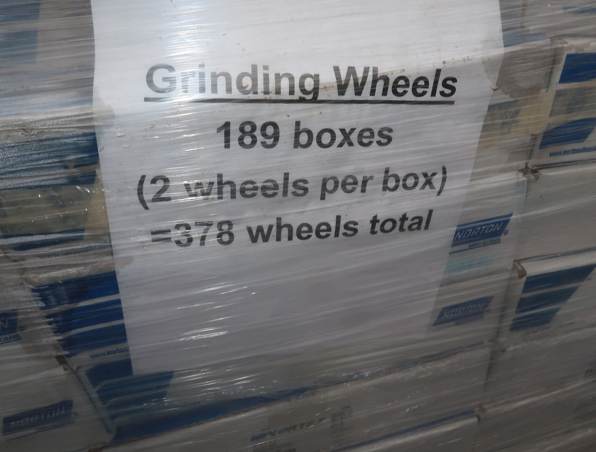 1 PALLET VORTEX GRINDING WHEELS 12"X1"X5" 9AM CONVOLUTE WHEELS 189 BOXES, 378 WHEELS - Image 2 of 3