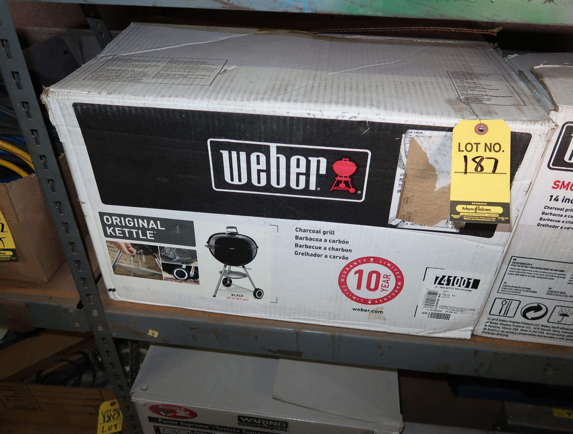 WEBER 22" ORIGINAL KETTLE CHARCOAL GRILL (NEW)