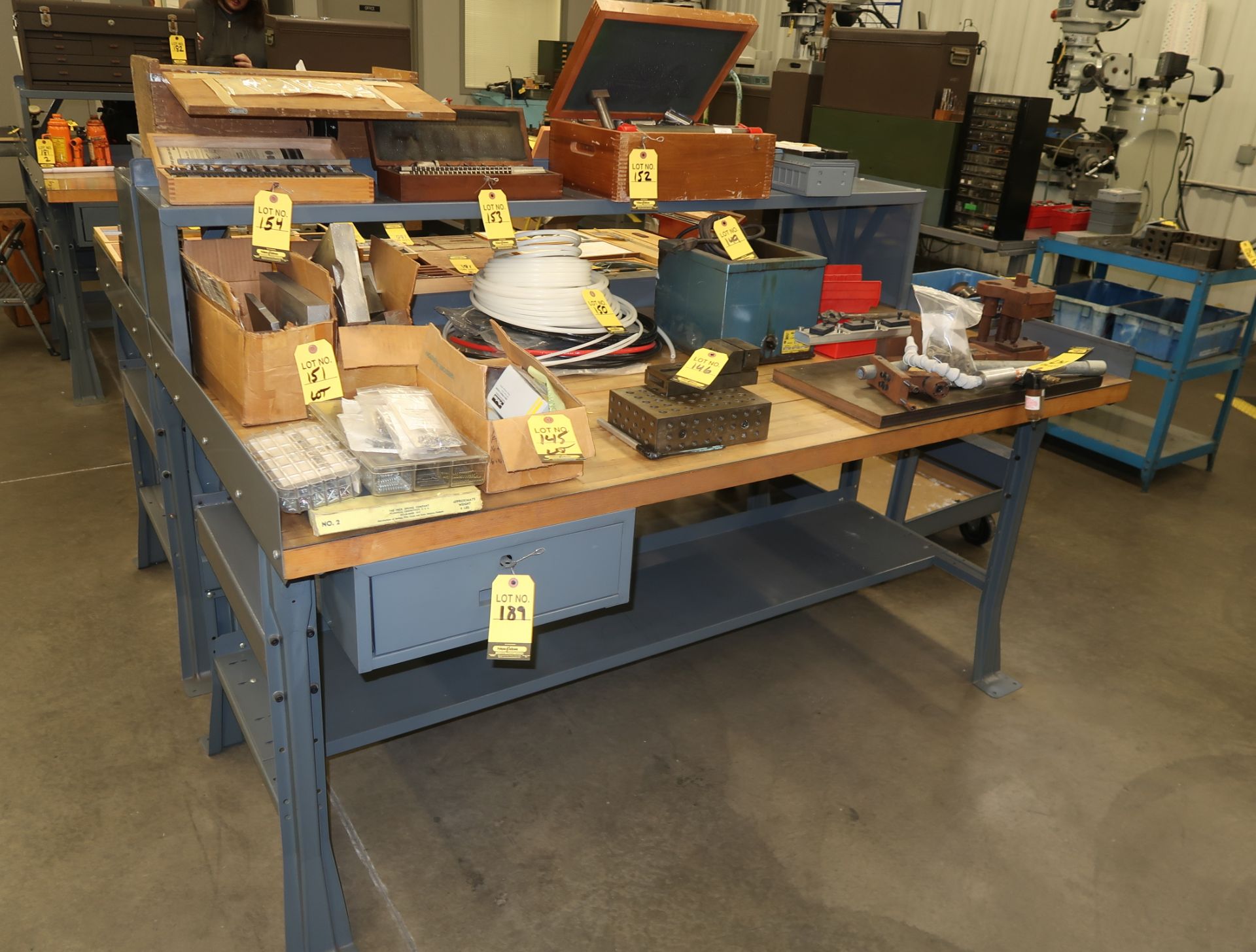 6' X 3' SHOP WORK STATION W/DRAWER, MAPLE TOP W/LEXAN COVER