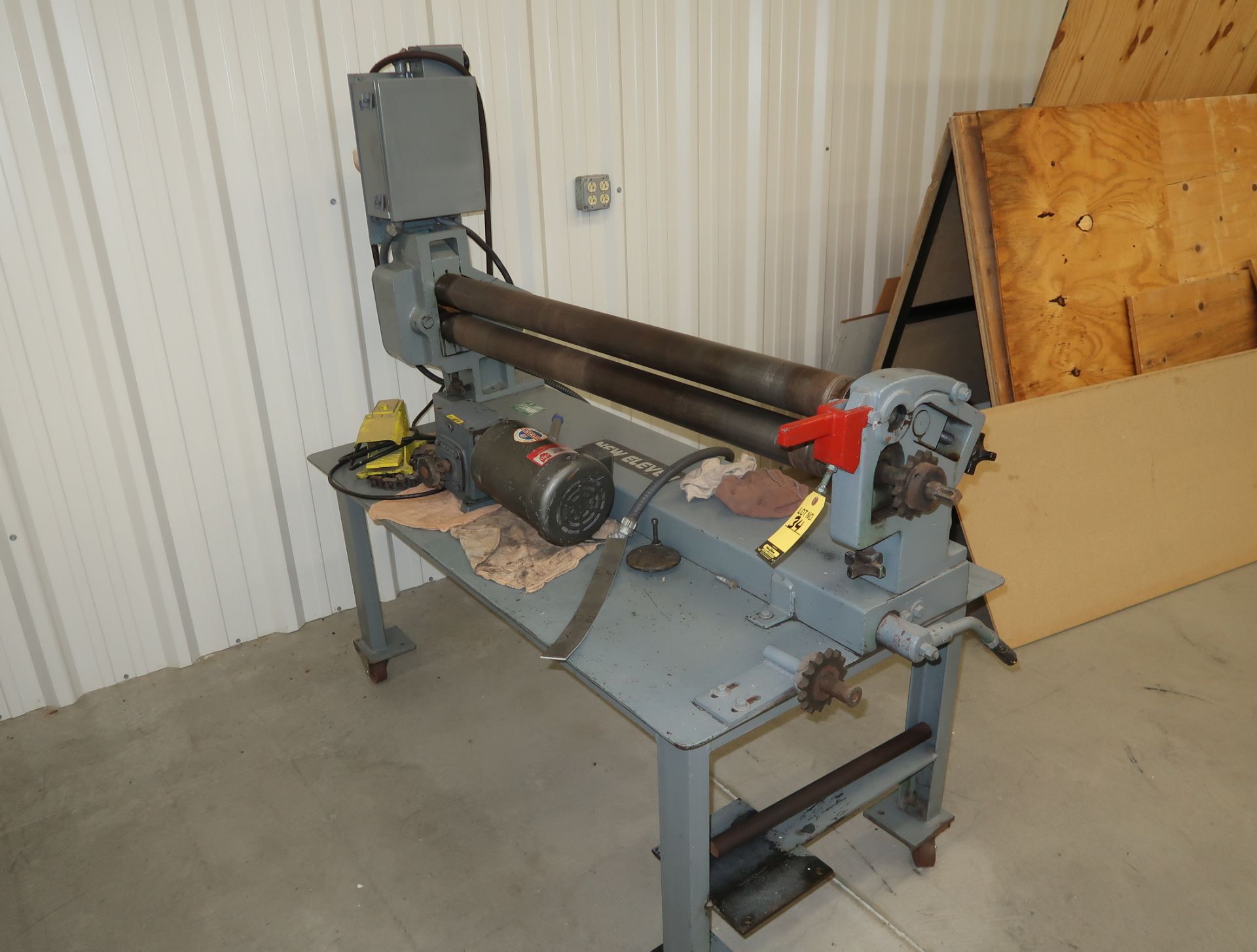 NEEI 4' X 16GA POWER ROLL, MDL. SR-1270, SN. 35, (DRIVE MOTOR REMOVED) - Image 2 of 2