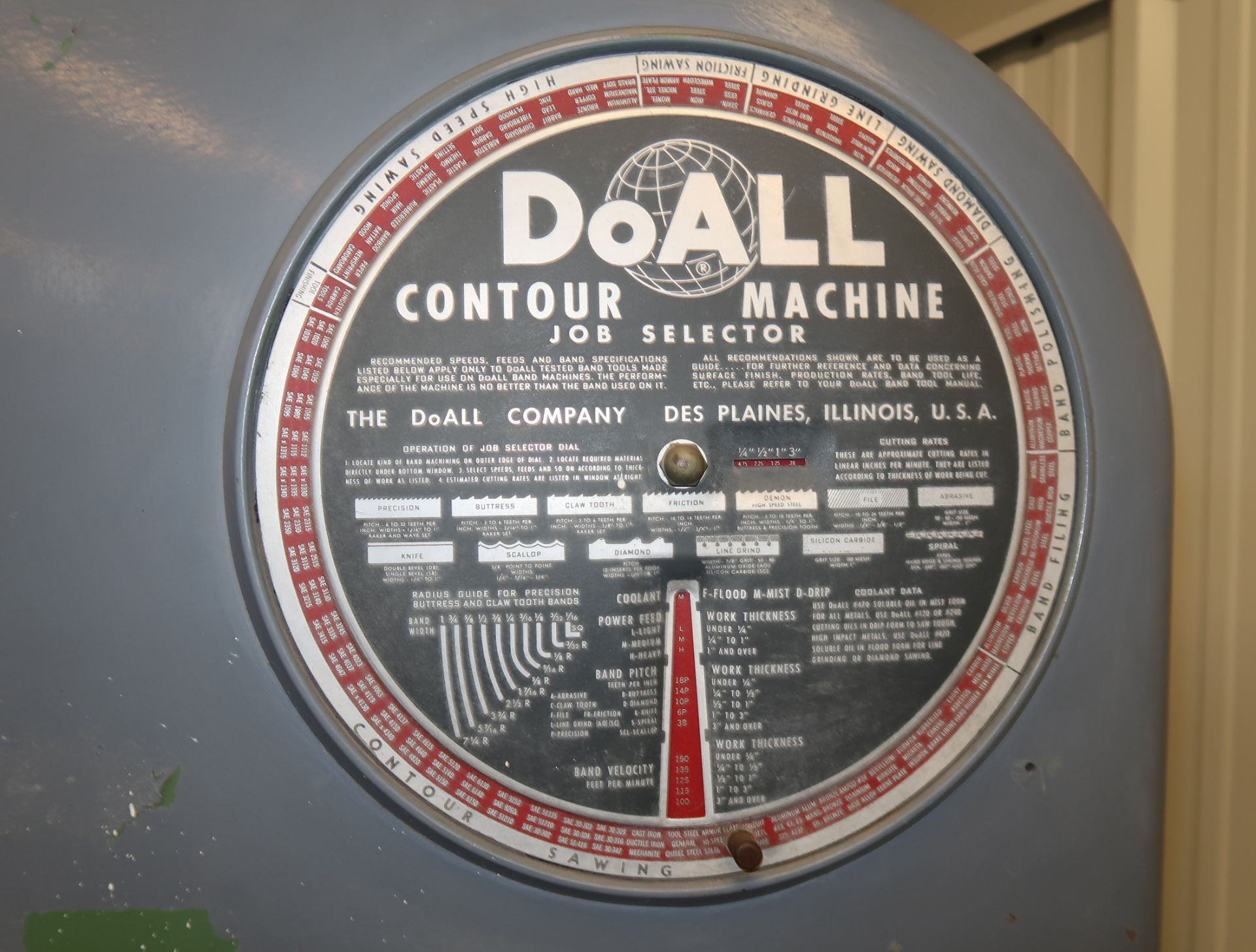 DOALL MDL. 36-2 VERTICAL BAND SAW, 30" X 36" TABLE, 220V 3PH, SN. 52-55319 - Image 2 of 5