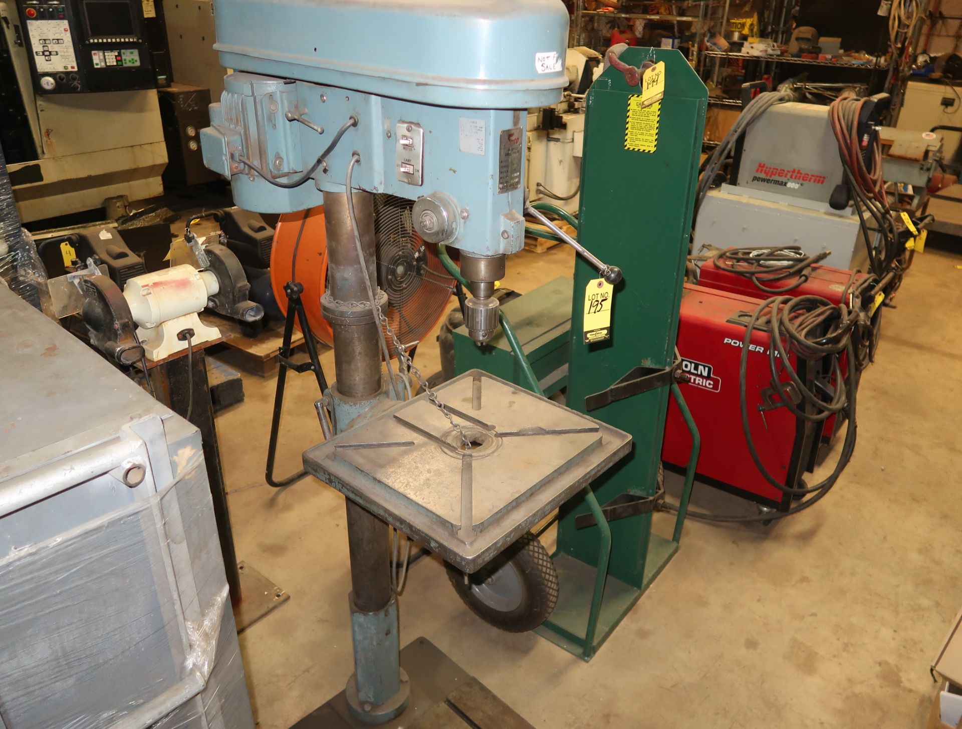 ENCO 9-SP FLOOR MDL. DRILL PRESS, MDL. 120-2235, 110V 1PH