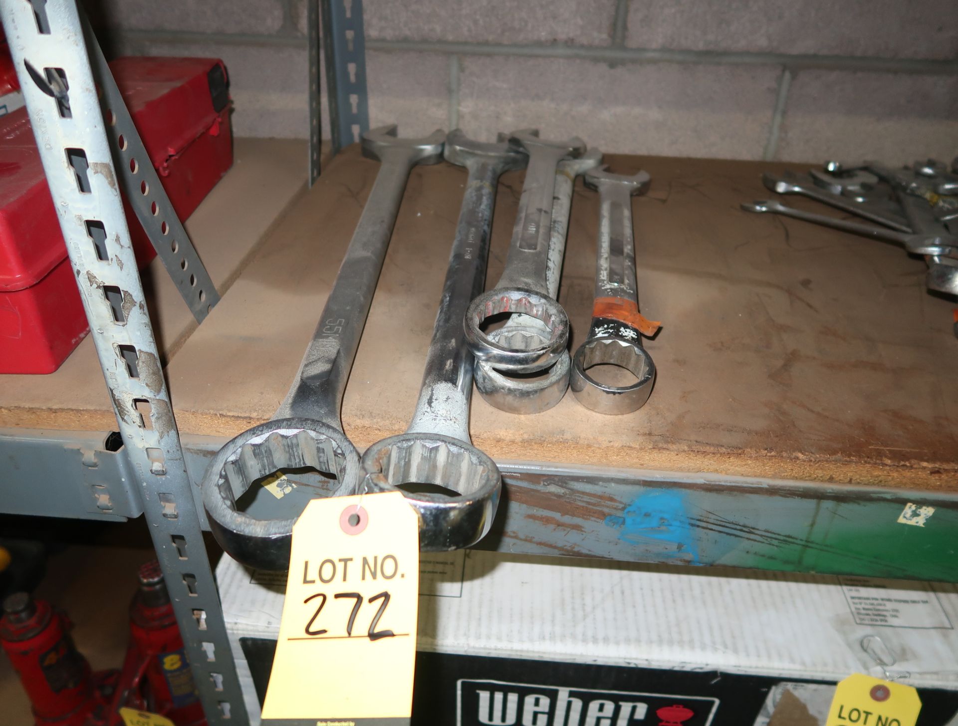 5 LARGE WRENCHES- 55MM, 1 7/8", 1 13/16", 1 5/8", 1 1/2"