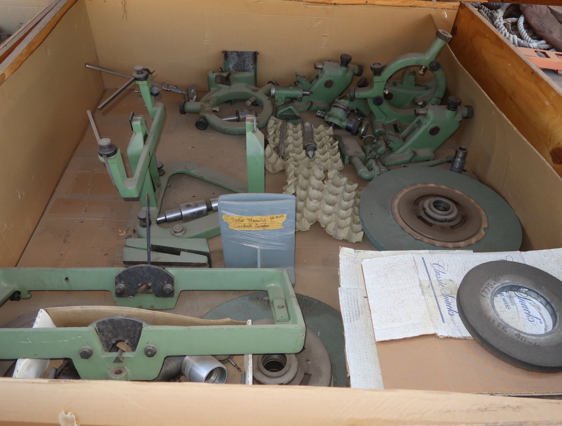LOT STEADY RESTS, ANGLE ATTACHMENTS, CENTER, CHUCK, GRINDING WHEELS, CENTER FIXTURE, ETC. - Image 2 of 2