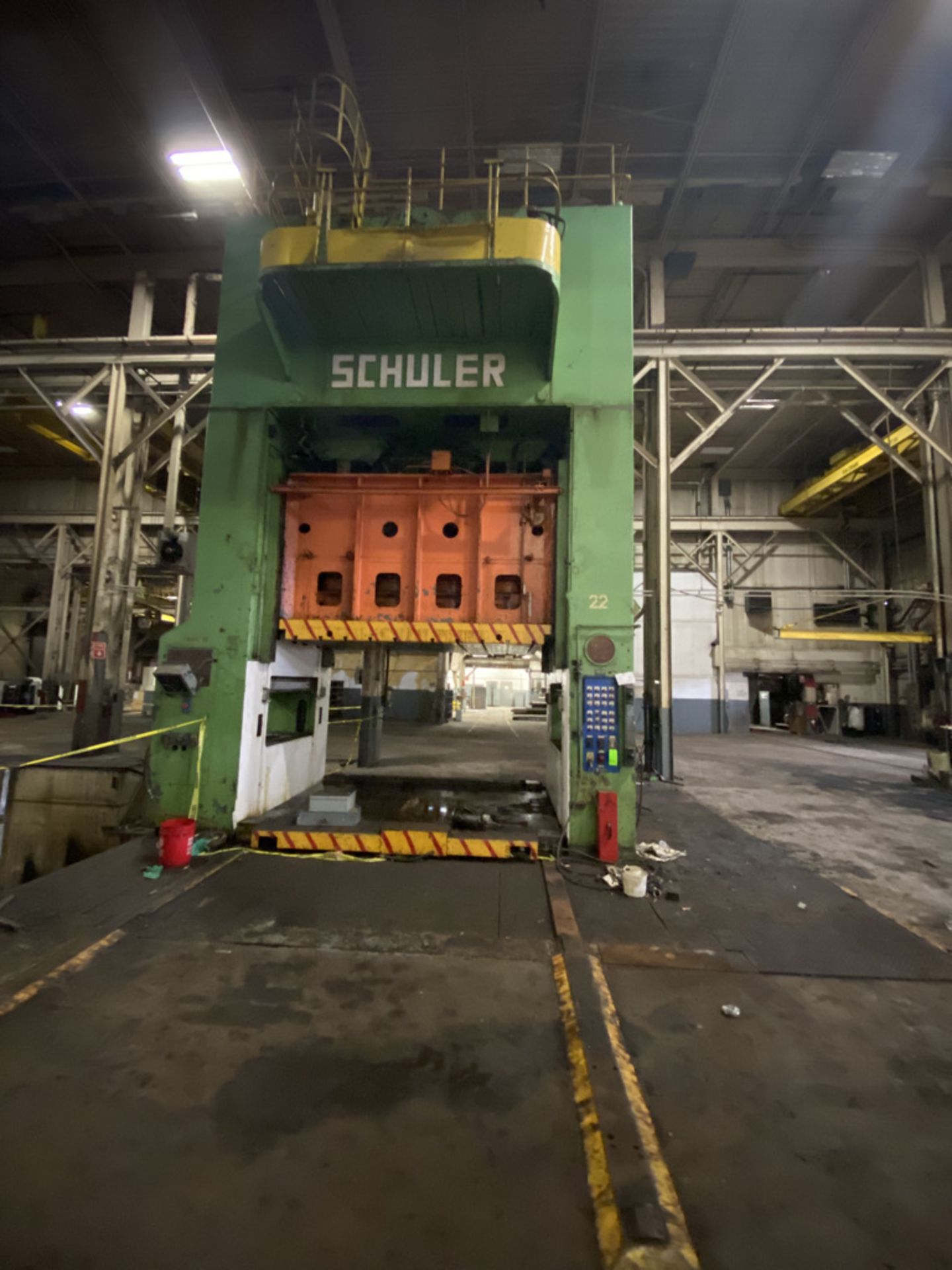 500 Ton Schuler model P4E2S9400,Straight side double crank Mechanical press.96" x 141" BA