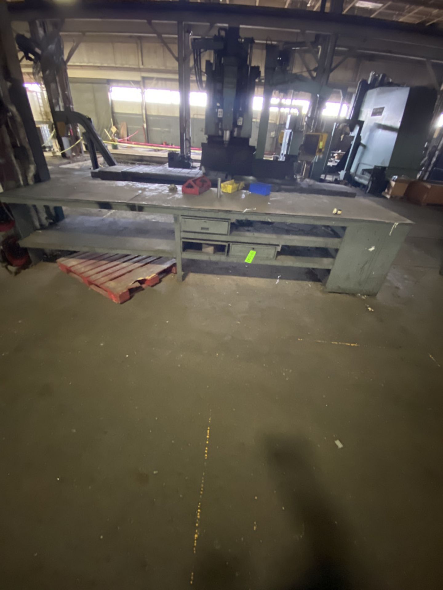 (3) heavy duty steel shop tables - Image 3 of 5