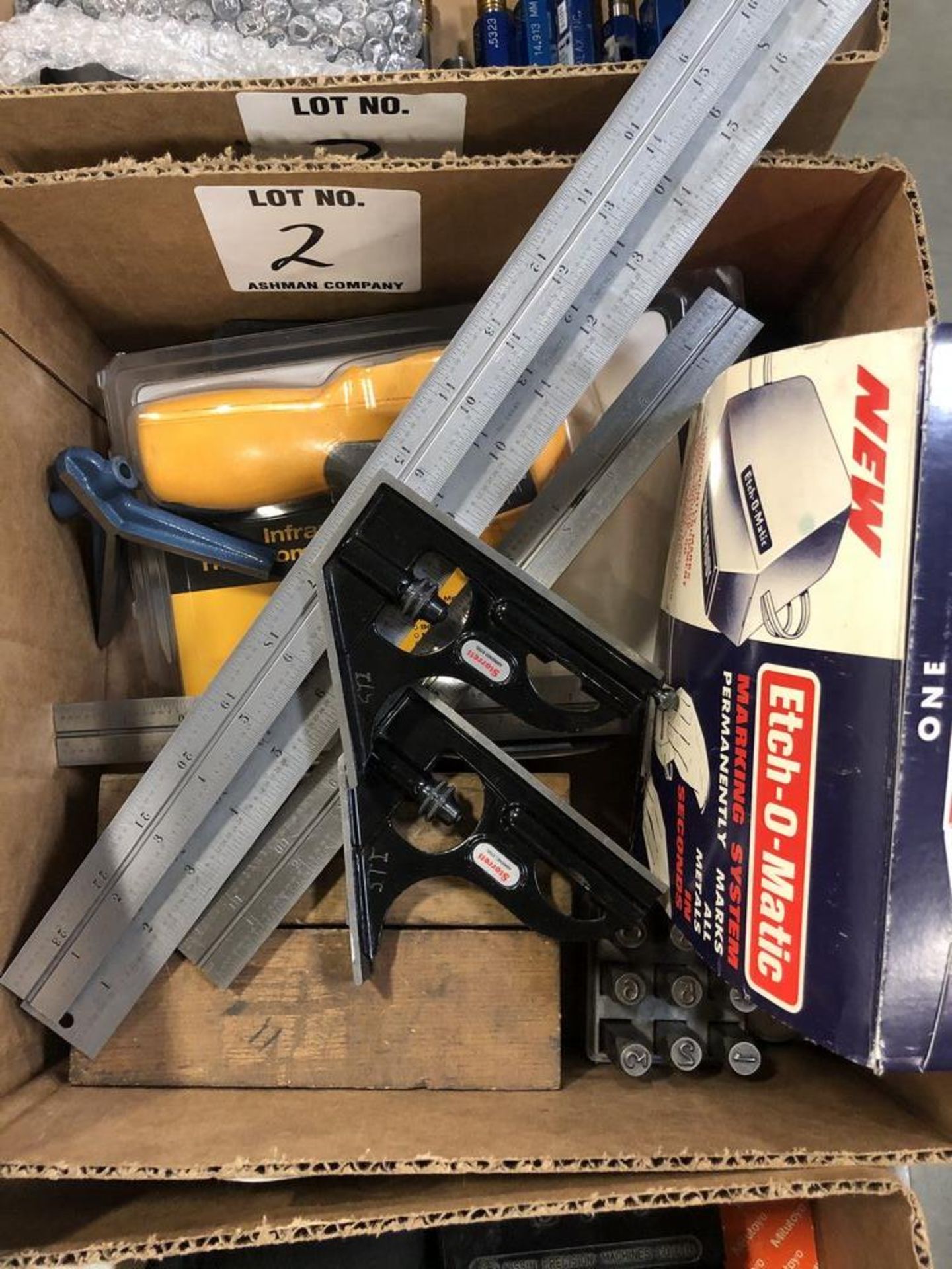 (LOT) MISC INSPECTION- METAL MARKING KIT, INFRARED THERMOMETER, NUMBER AND LETTER PUNCHES,