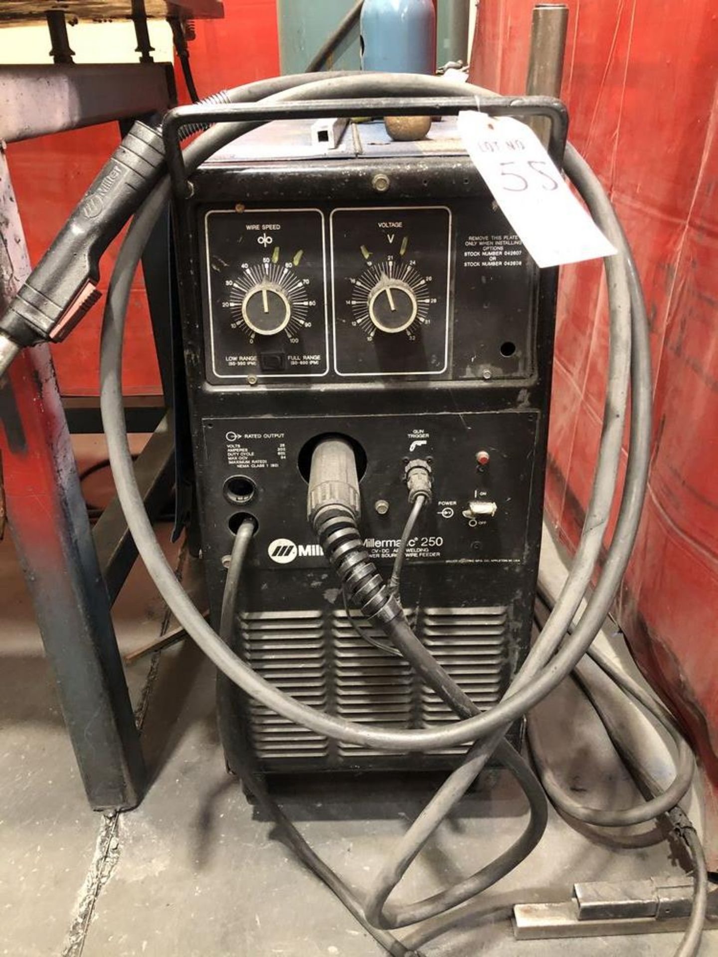 (1) MILLER MILLERMATIC 250 WIRE FEED WELDER- S/N- KC235877