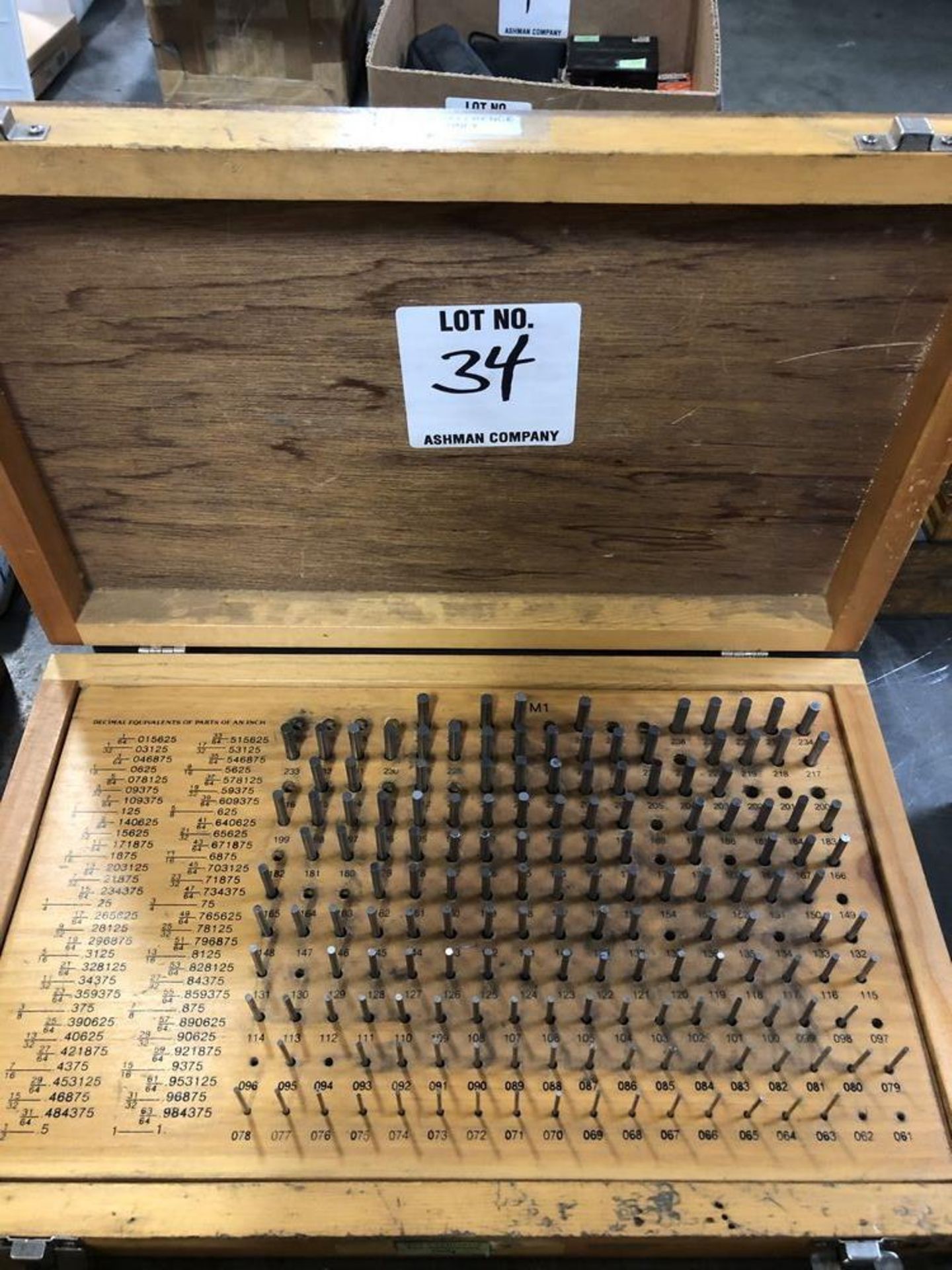 (1) GAGE MAKERS .061-.250 PIN GAGE SET