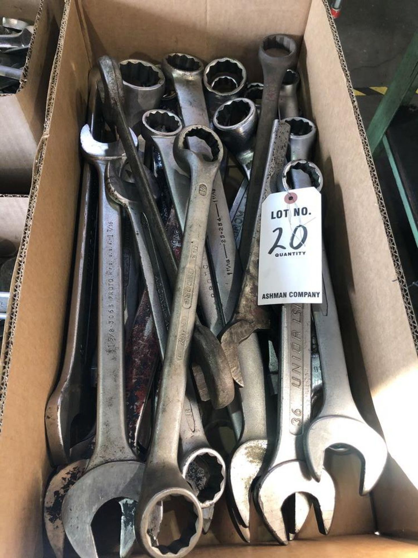 (LOT) MISC LARGE BOX & OPEN END WRENCHES