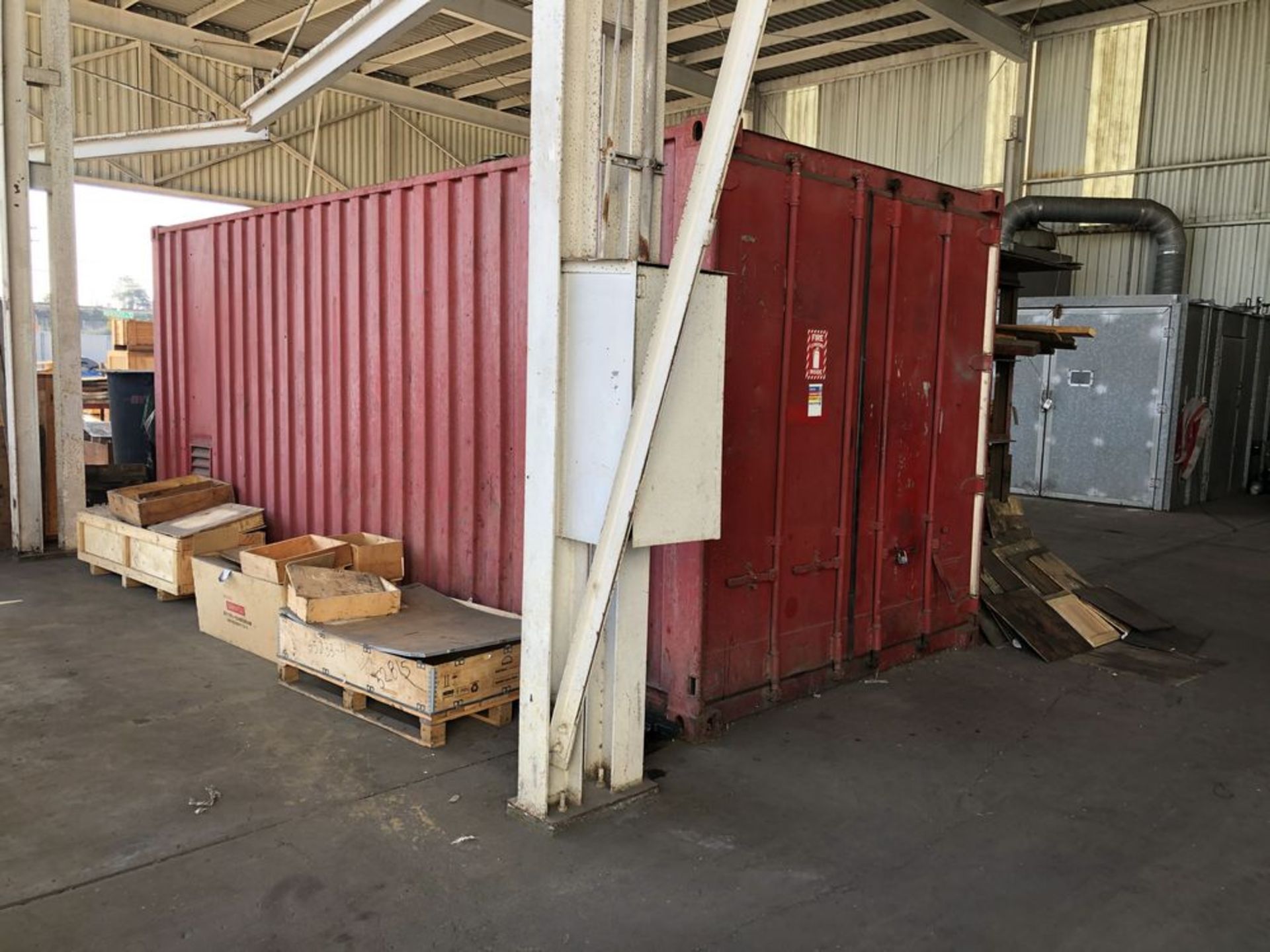 (1) 20x8’ CONEX CONTAINER WITH CONTENTS- MISC PAINT, ADHESIVES, WAX