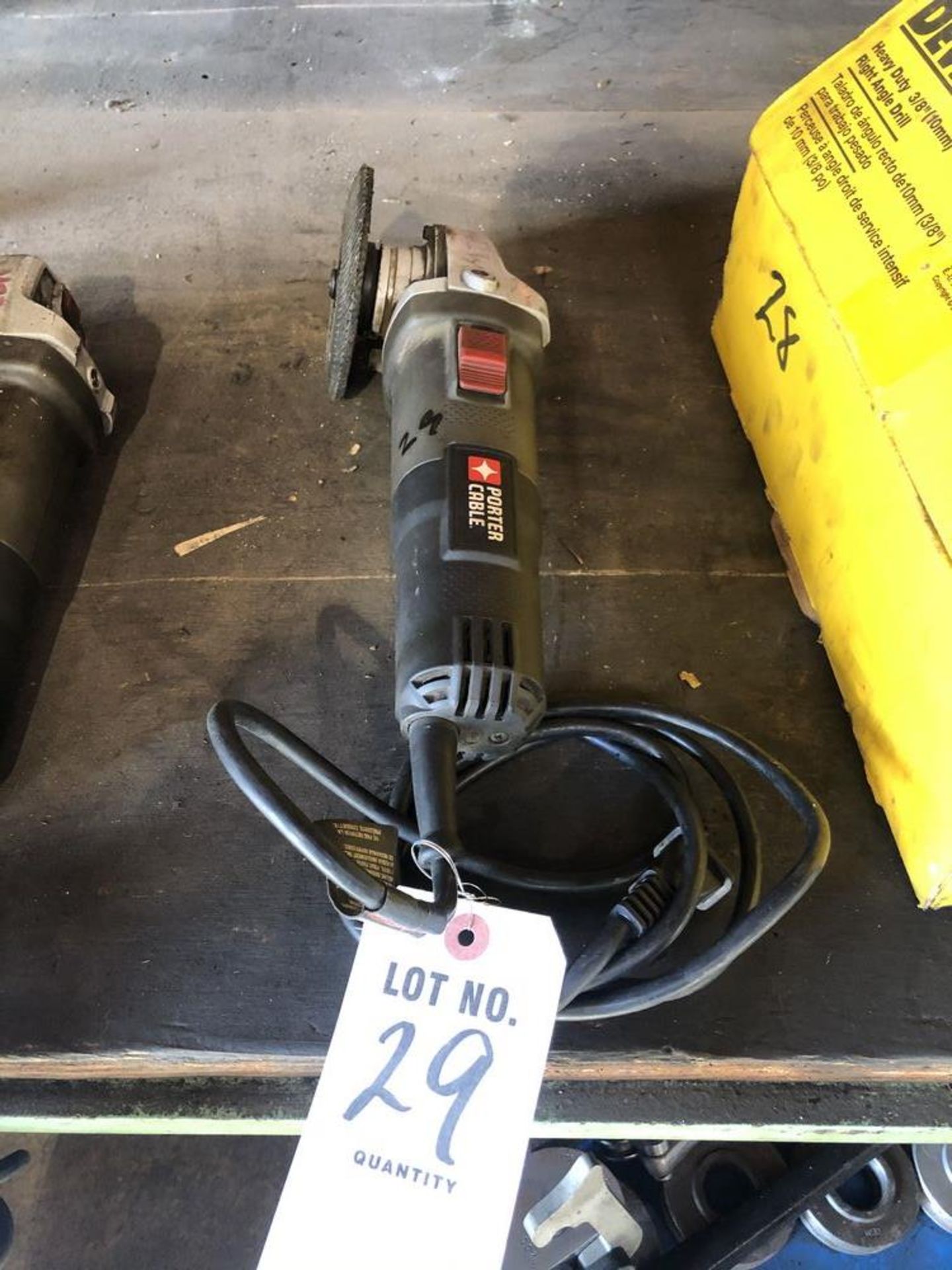 (1) PORTER CABLE RIGHT ANGLE GRINDER