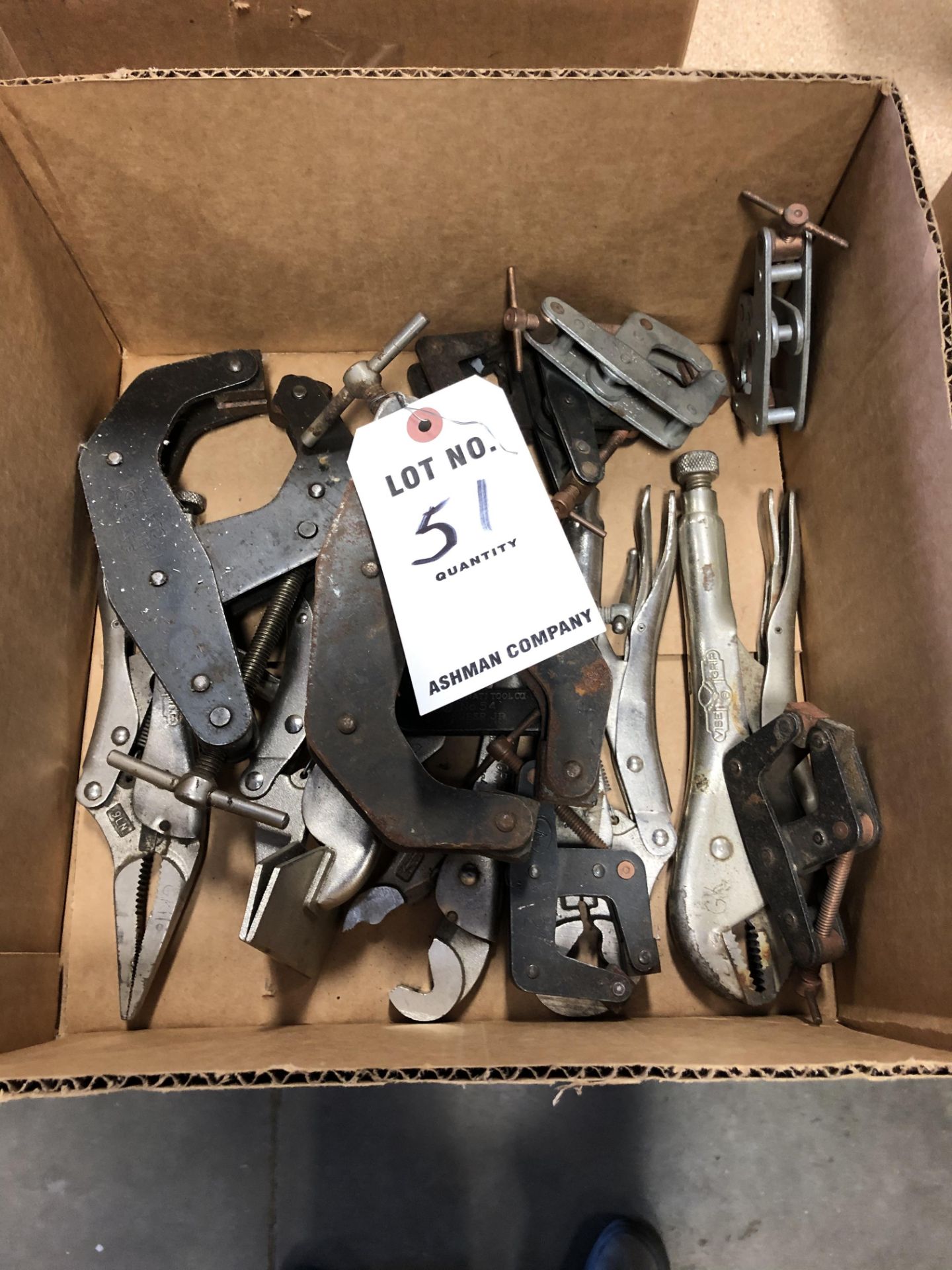 (LOT) MISC VISE GRIP PLIERS, MISC KANT TWIST CLAMPS