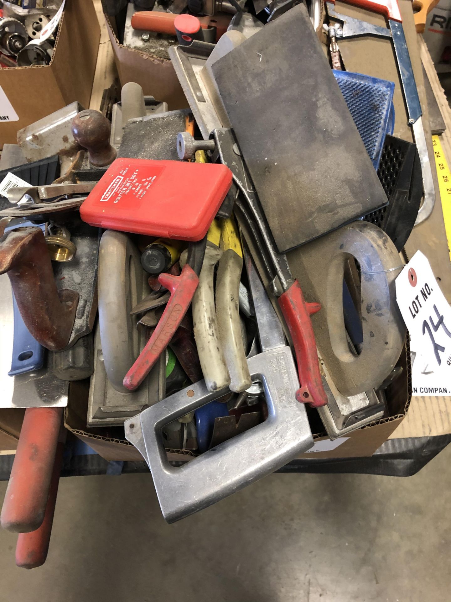 (LOT) MISC HAND TOOLS- PLANERS, HACK SAWS,