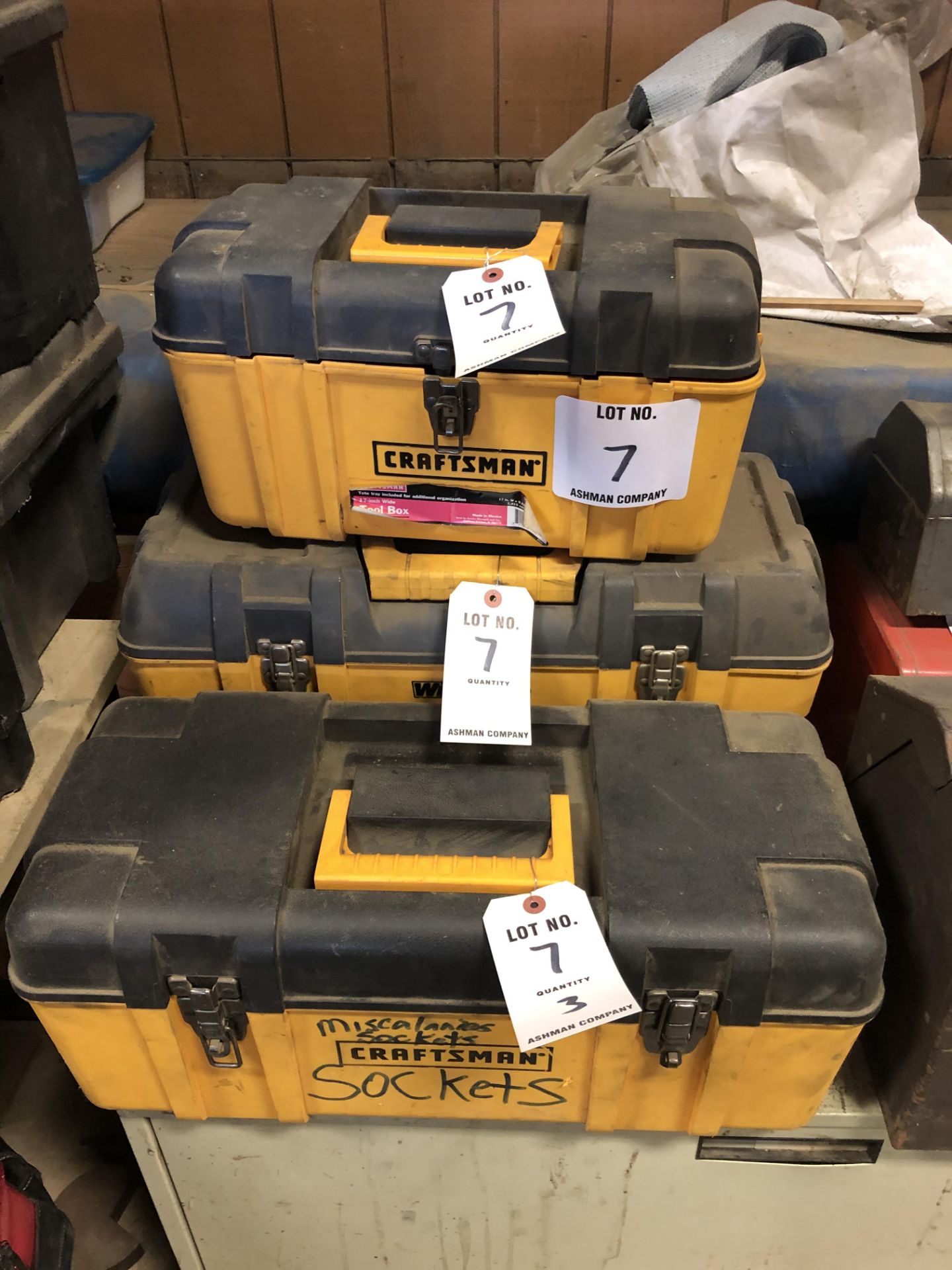 (3) CRAFTSMAN PORTABLE TOOL BOXES