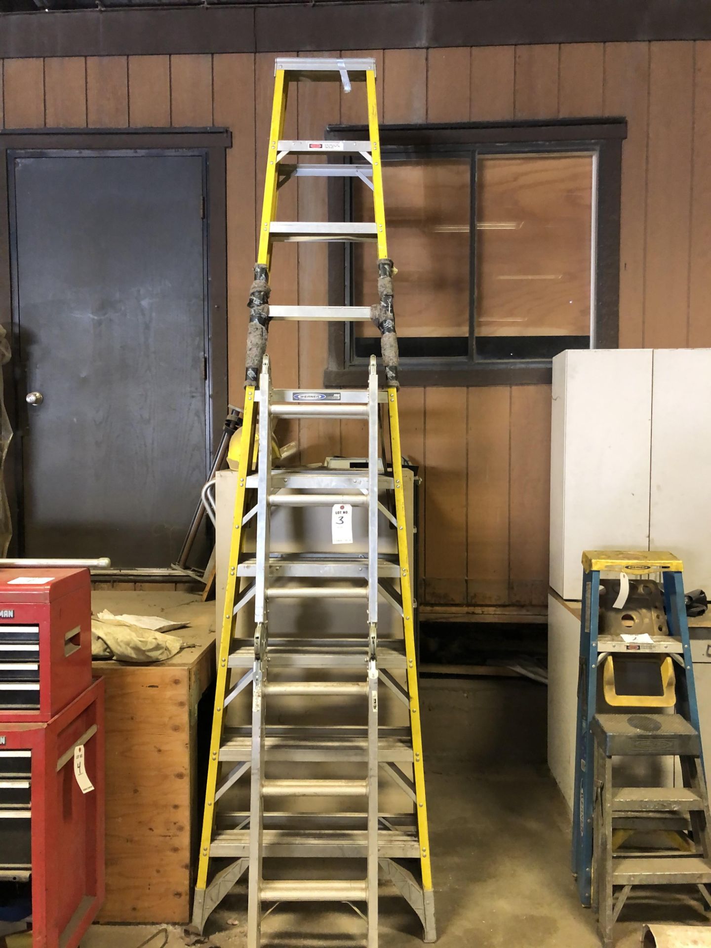 (2) LARGE LADDERS