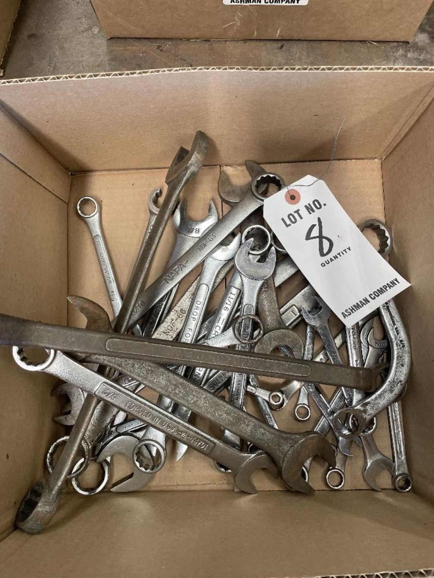 LOT OF MISC OPEN END AND BOX WRENCHES