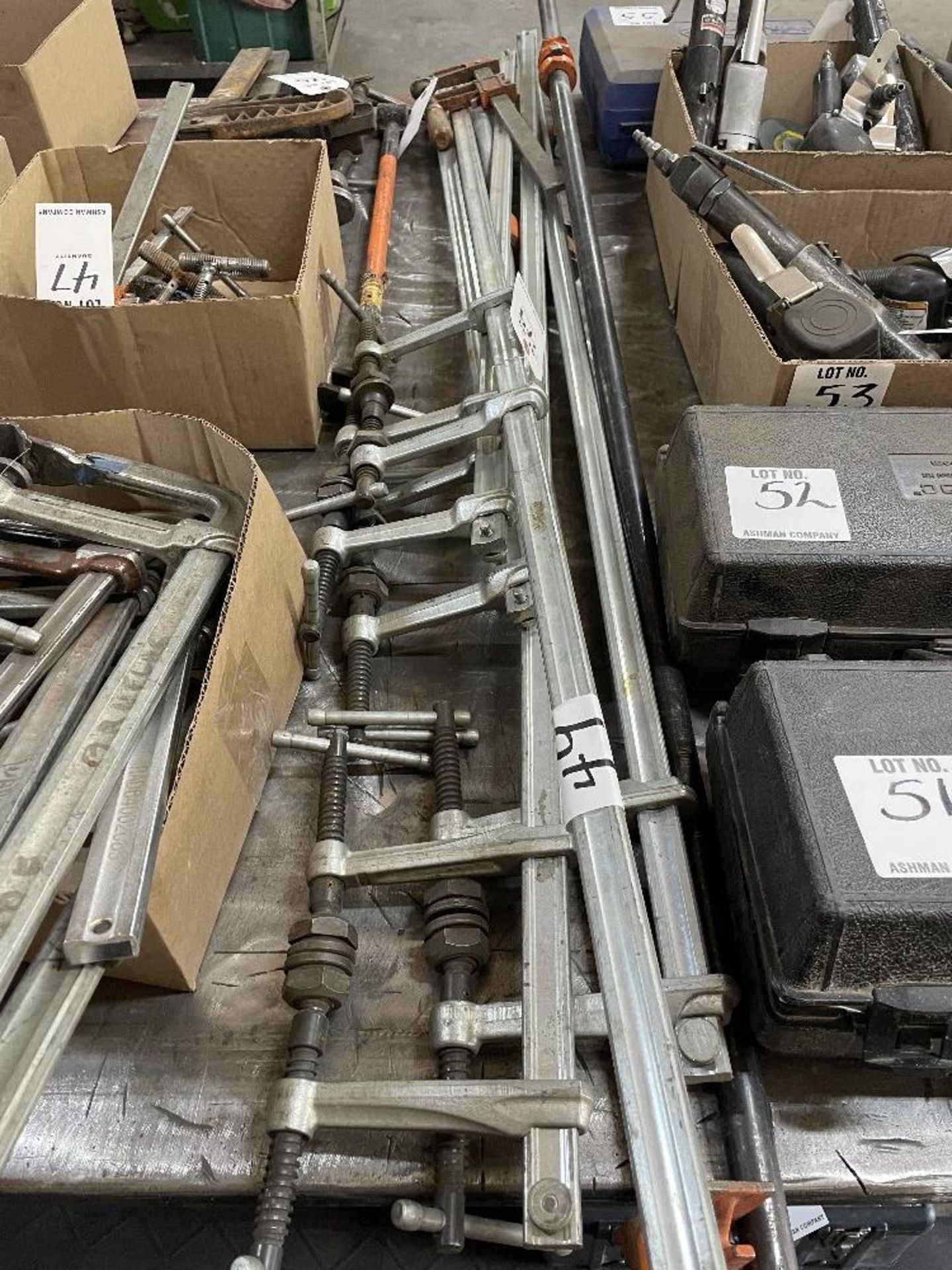 Lot of large bar clamps
