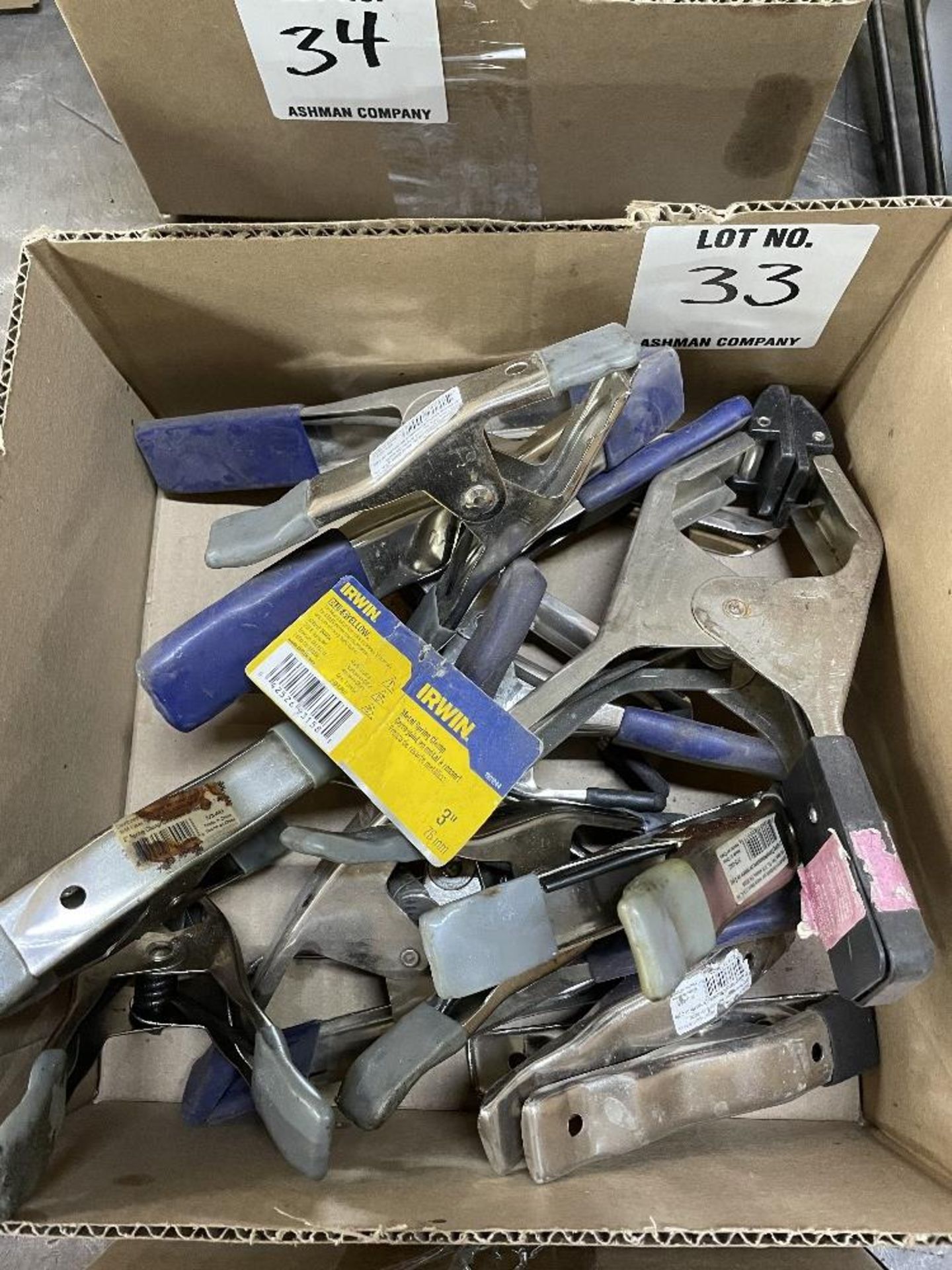 Lot of misc metal spring clamps