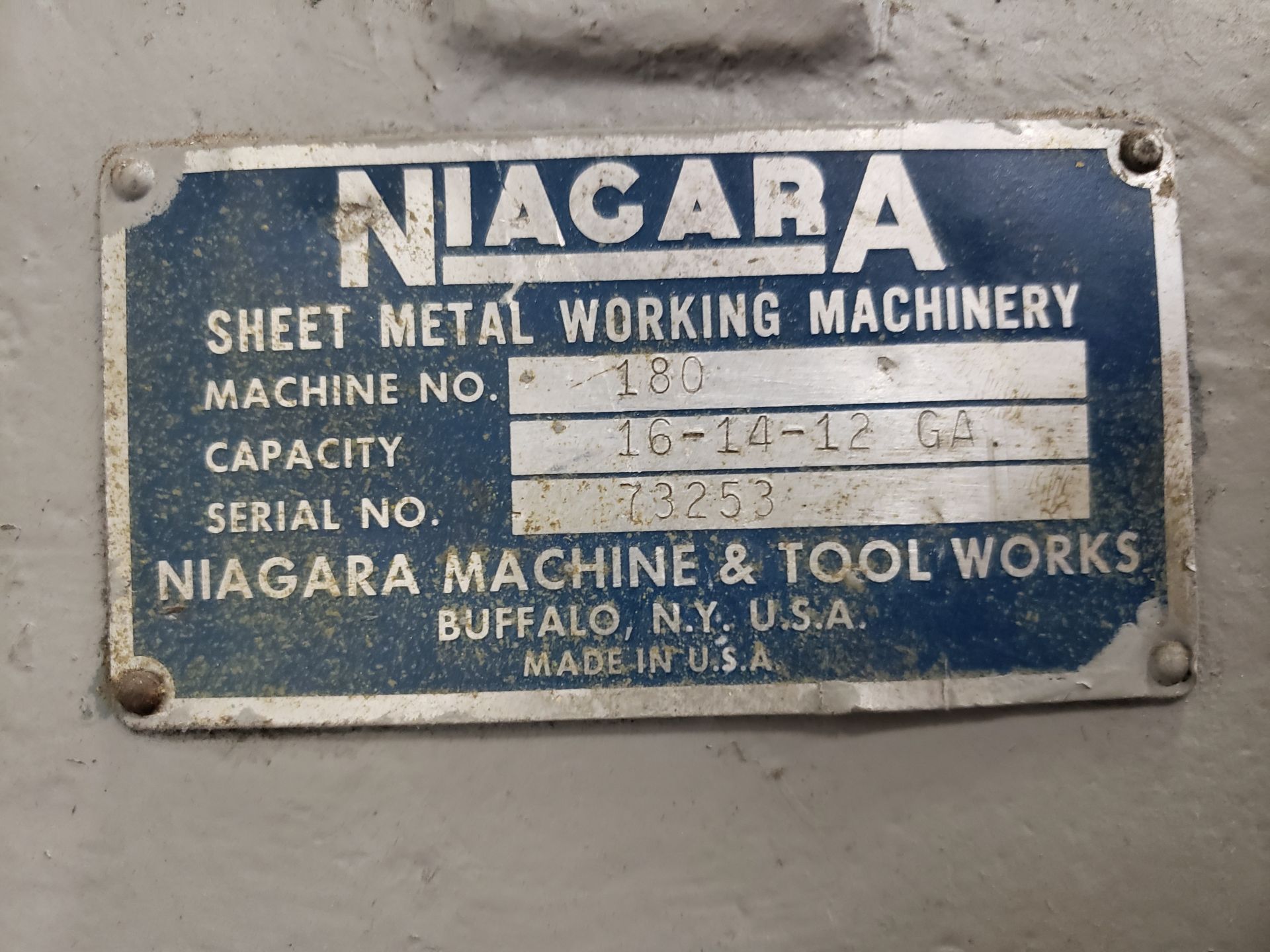 Niagara Model 180 Power Rotary Machine - Image 3 of 4