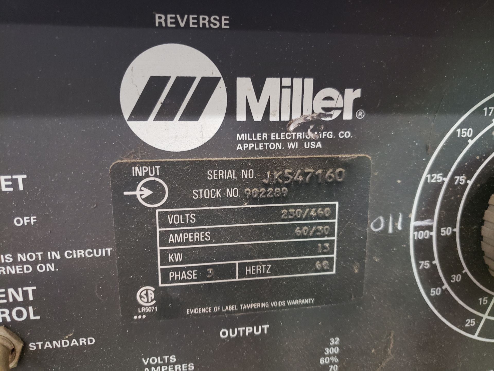 Miller Goldstar 300SS Arc Welding Power Source - Image 2 of 2