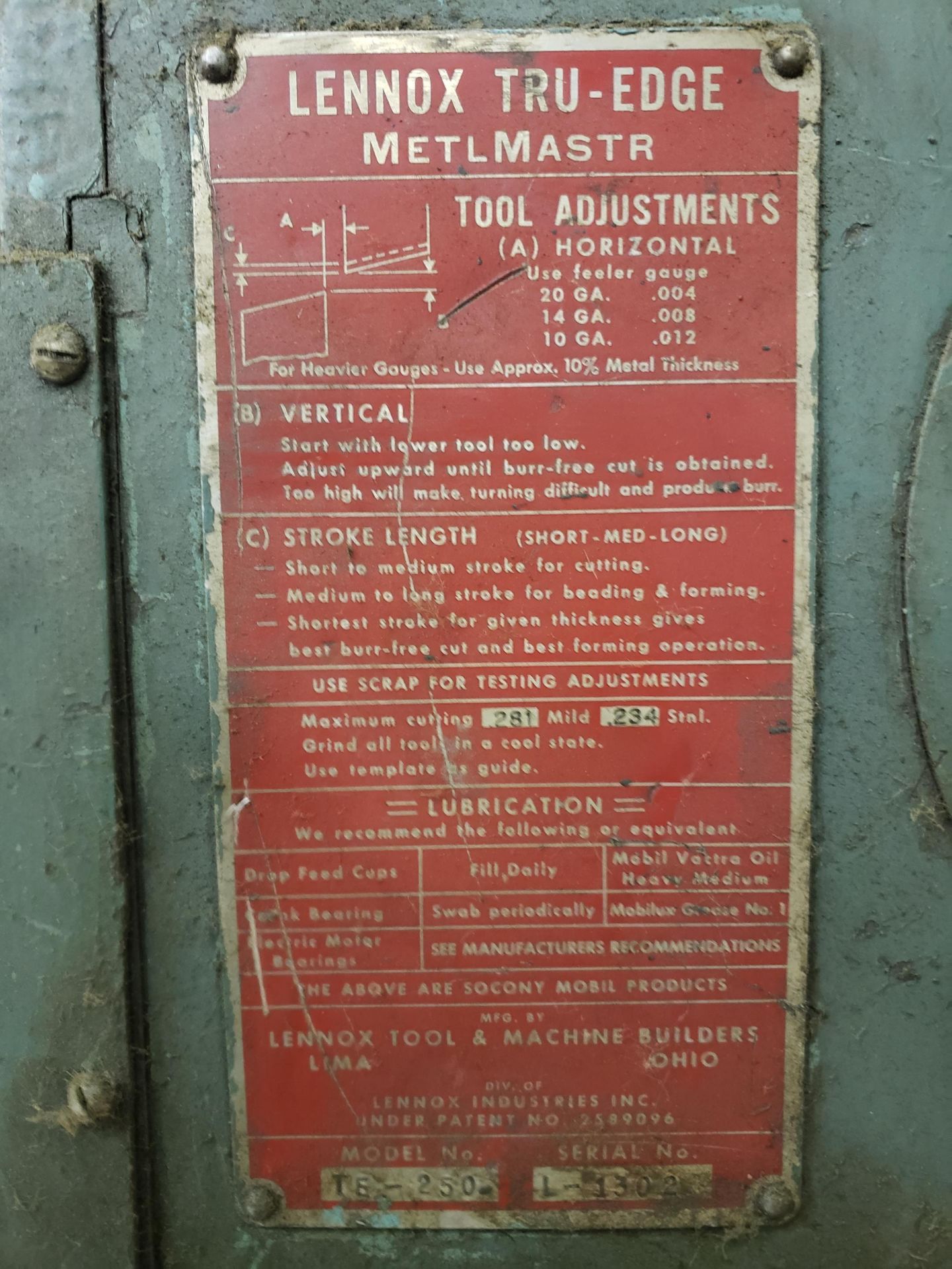 Lennox Model TE-250 Tru-Edge MetlMastr Nibbler - Image 3 of 4