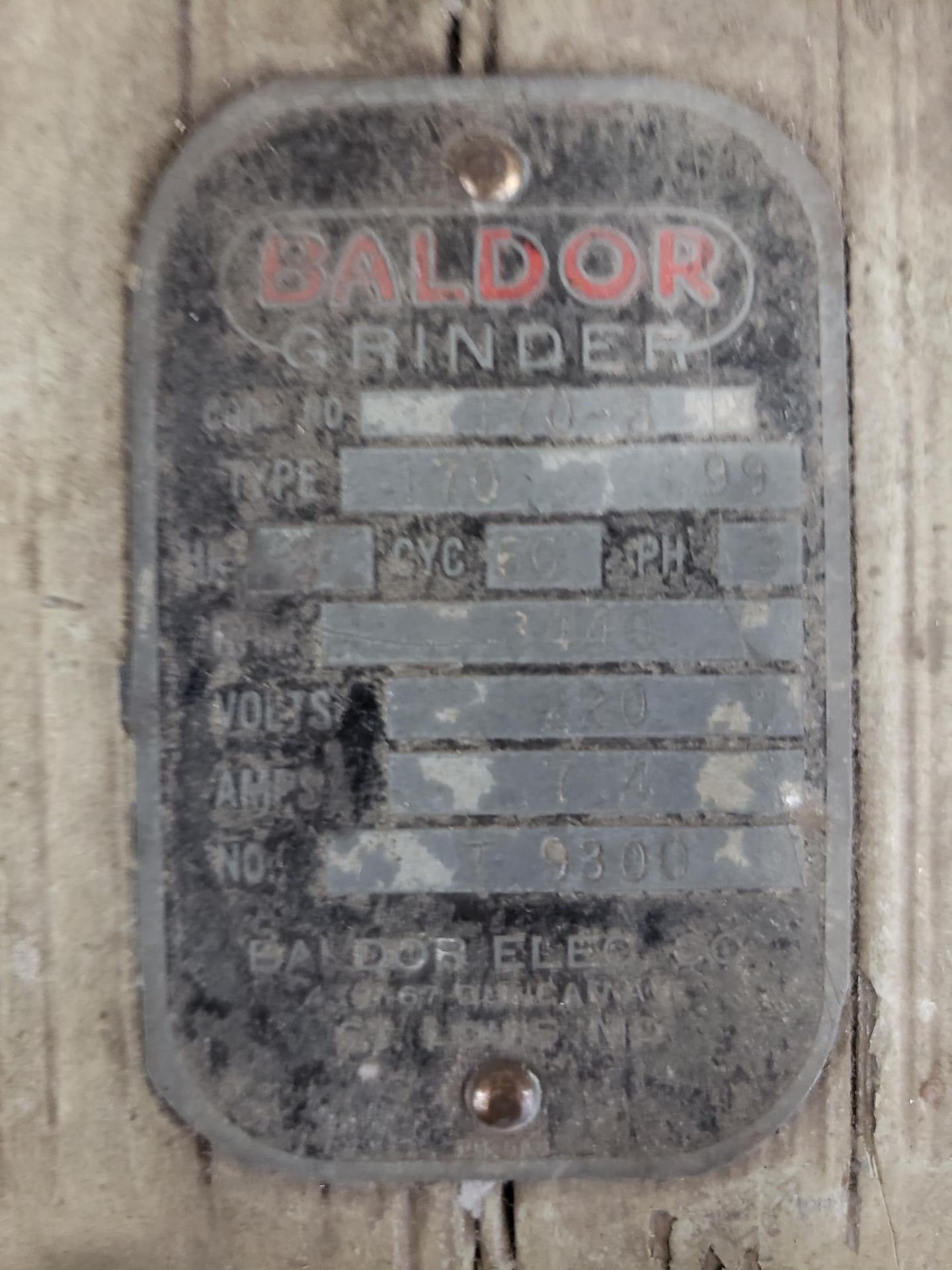 Baldor Model 170-B Dual Pedestal Grinder - Image 5 of 5