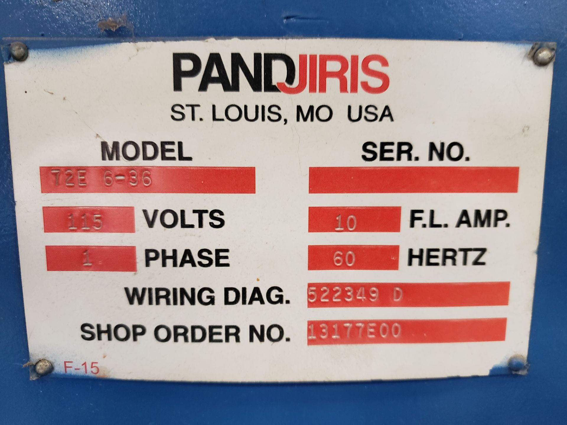 Pandjiris Model 72E 6-36 Seam Welder - Image 2 of 19