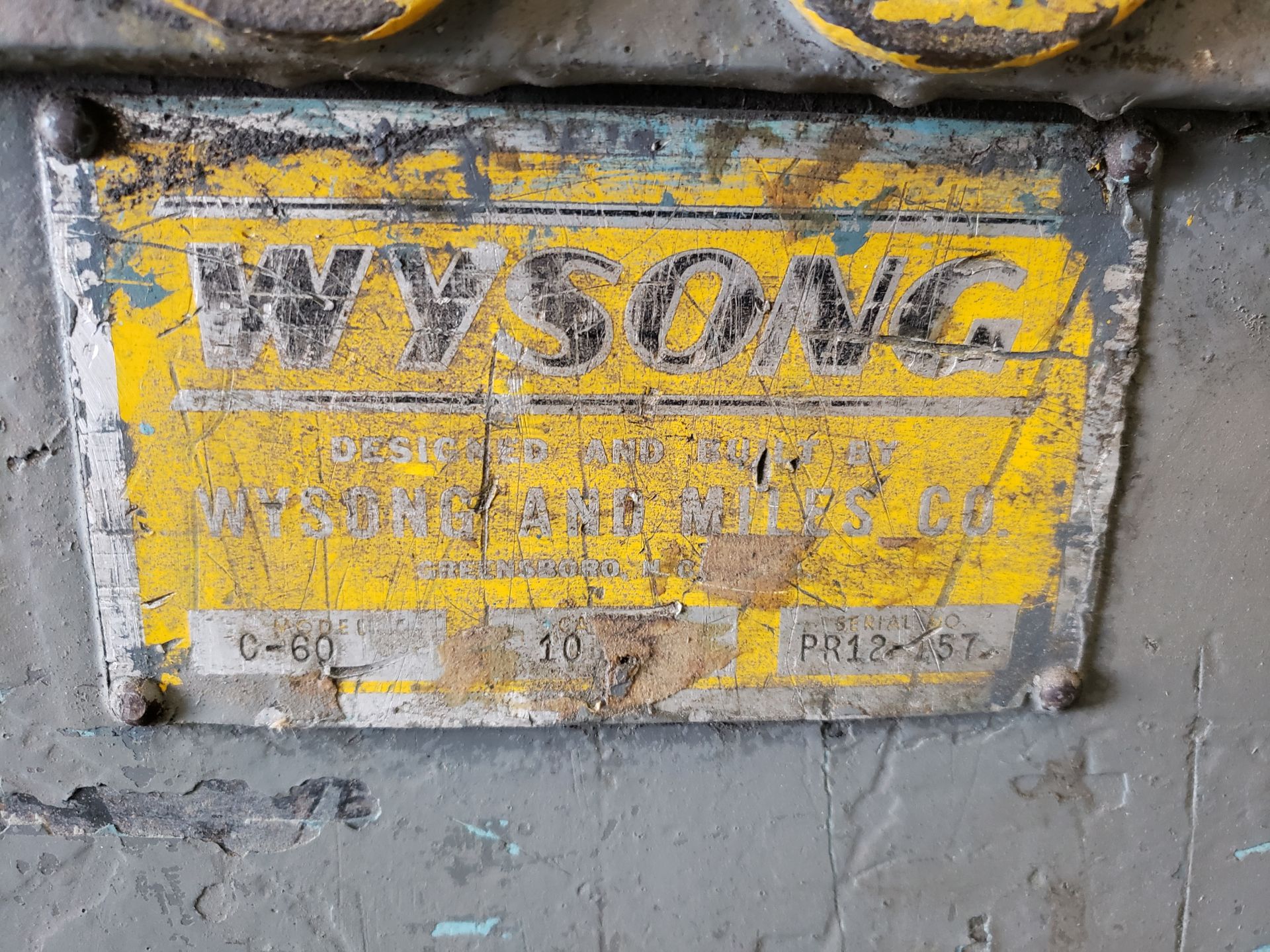 Wysong Model C-60 Pyramid Plate Bending Roll - Image 2 of 5