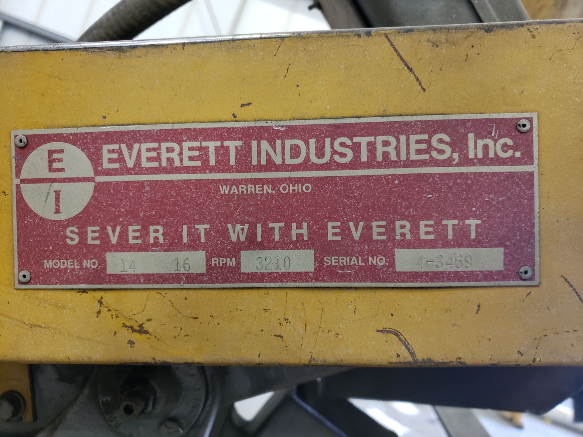 Everett Model 14-16 Chop Saw - Image 3 of 3