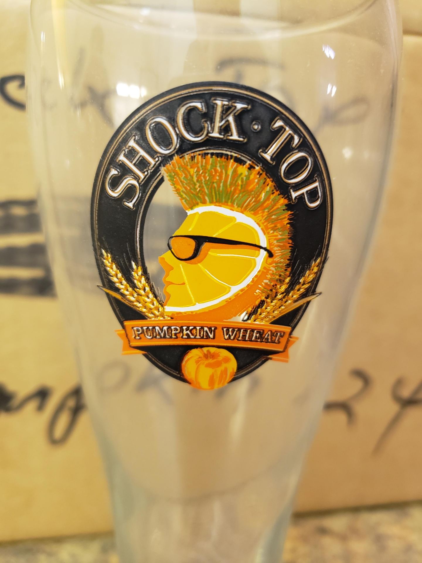 Lot of (24) Shock-Top Pumpkin Beer Glasses - Image 2 of 3
