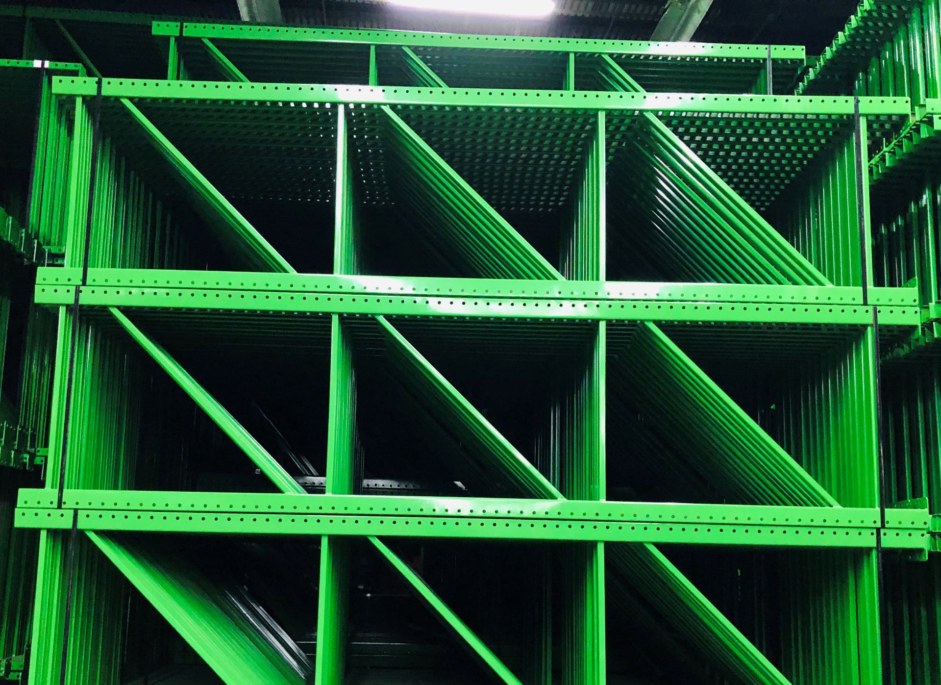 10 BAYS OF 12'H X 36"D X 96"L TEARDROP STYLE PALLET RACKS - Image 2 of 4