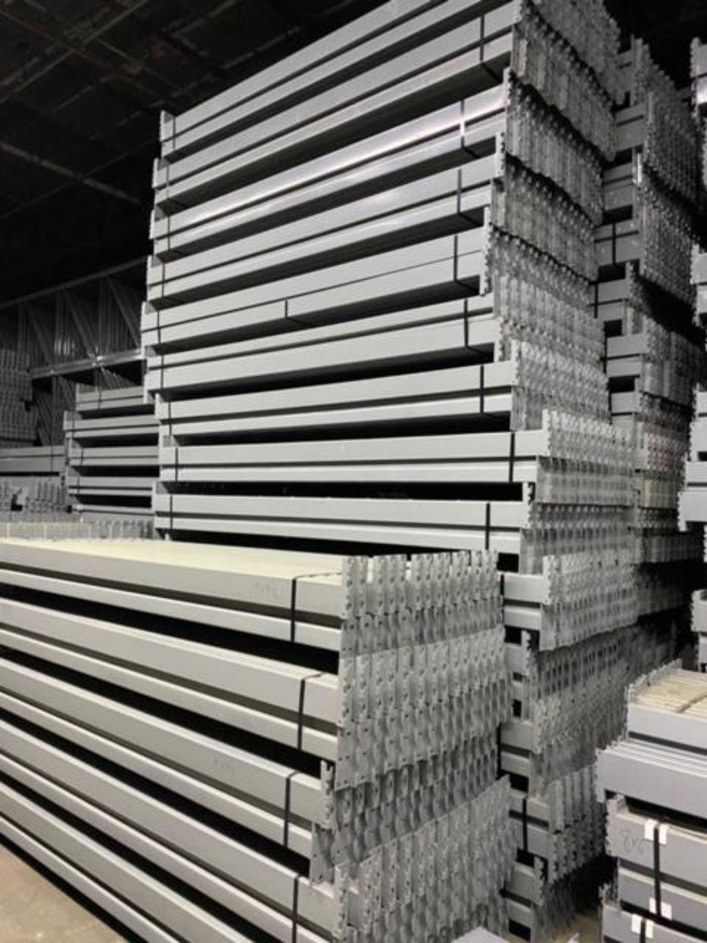 14 BAYS OF 16'H X 48"D X 108"L KEYSTONE STYLE PALLET RACKS - Image 3 of 5