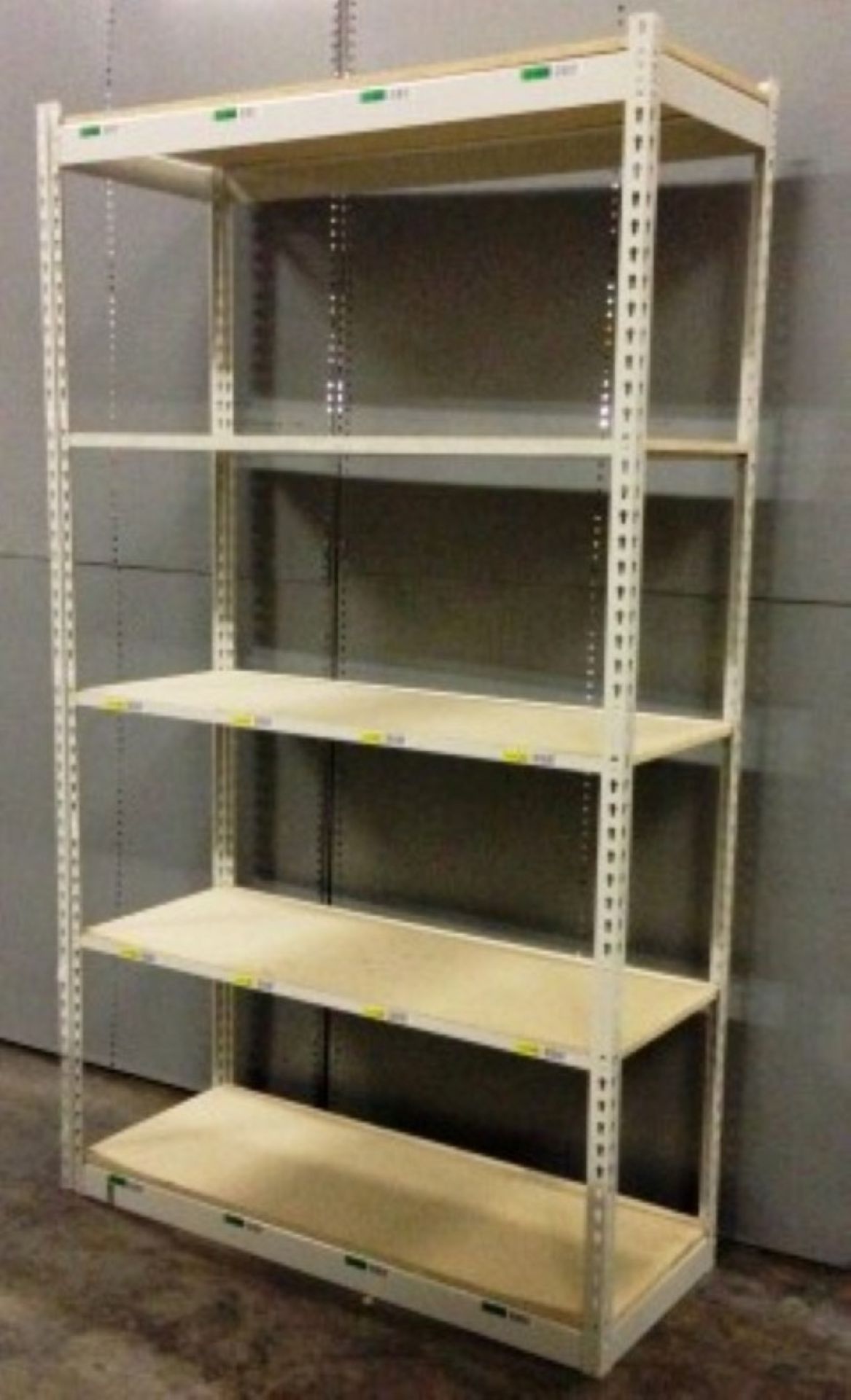 ONE LOT OF 30 SECTIONS OF RIVETIER INDUSTRIAL SHELVING