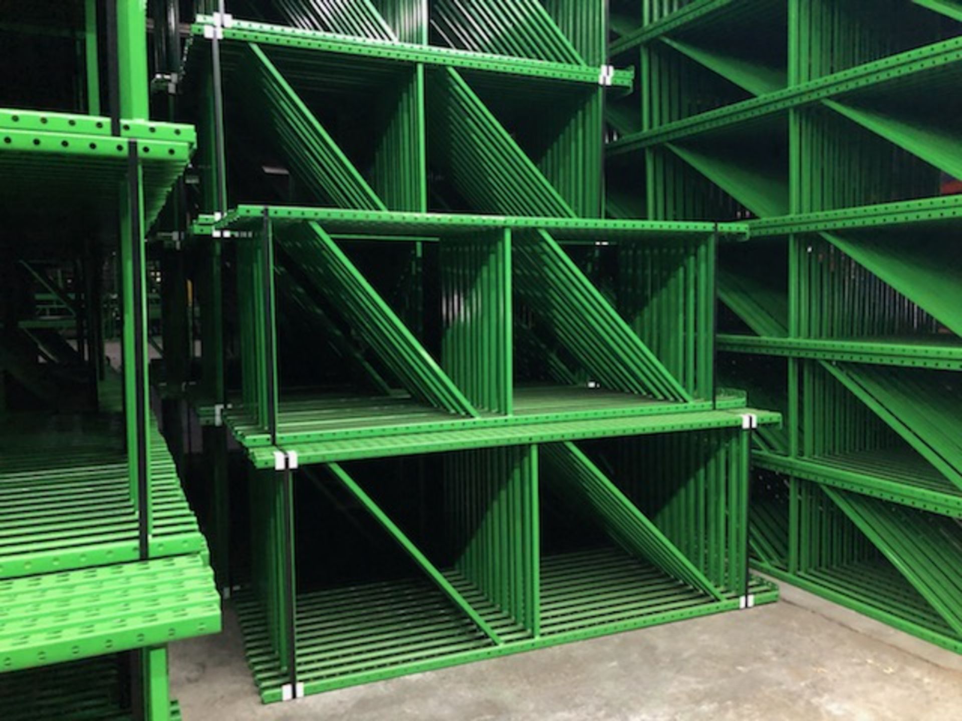 27 BAYS OF TEARDROP STYLE PALLET RACKS - 9 BAYS X 3 LINES X 8'H X 36"D X 96"W - Image 2 of 4