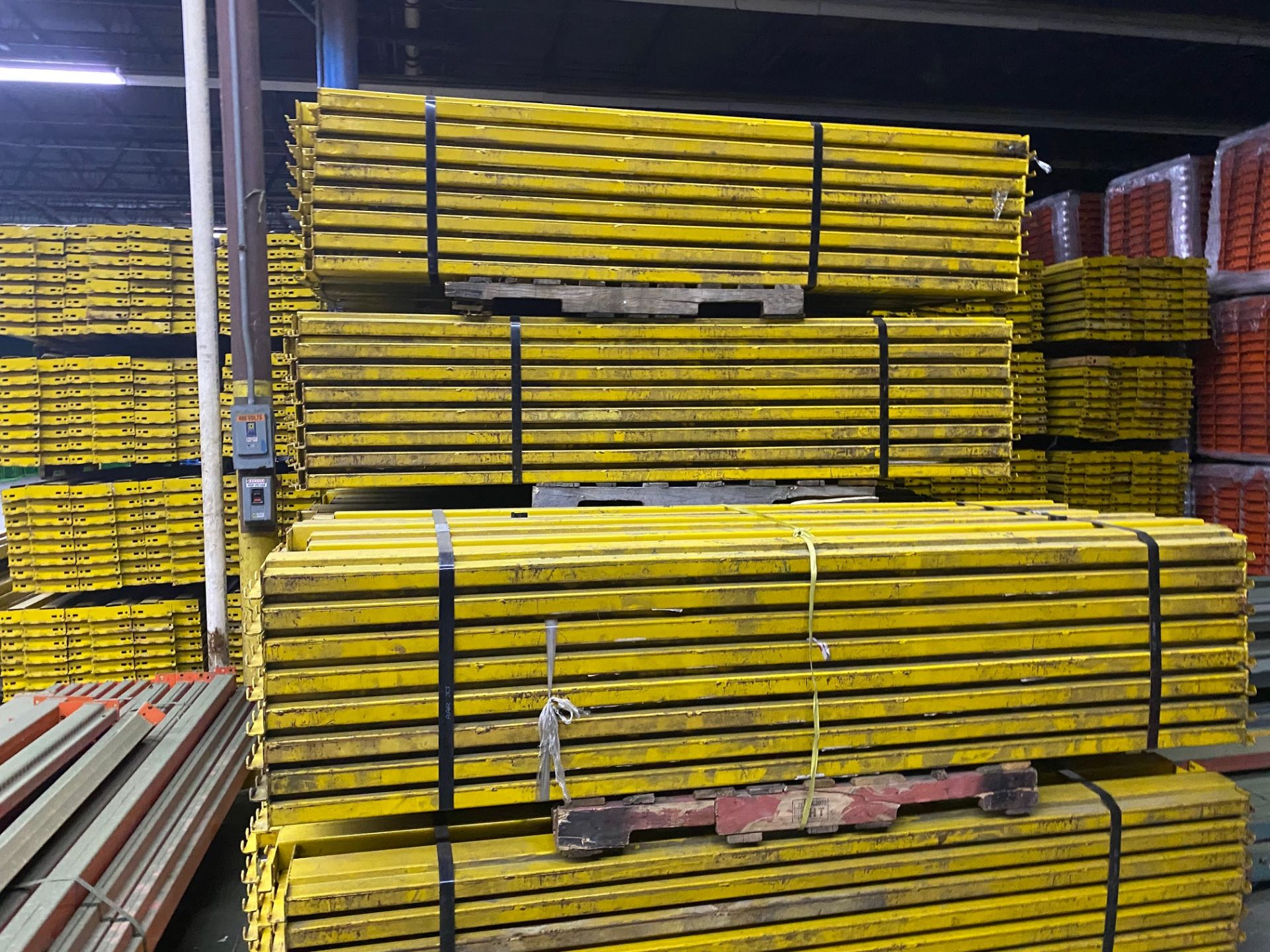 9 BAYS OF 12'H X 42"D X 96"L KEYSTONE STYLE PALLET RACKS - Image 3 of 5