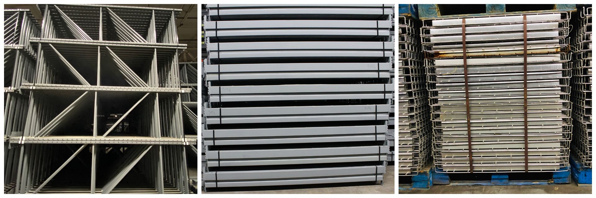 15 BAYS OF 10'H X 36"D X 108"L KEYSTONE STYLE PALLET RACKS