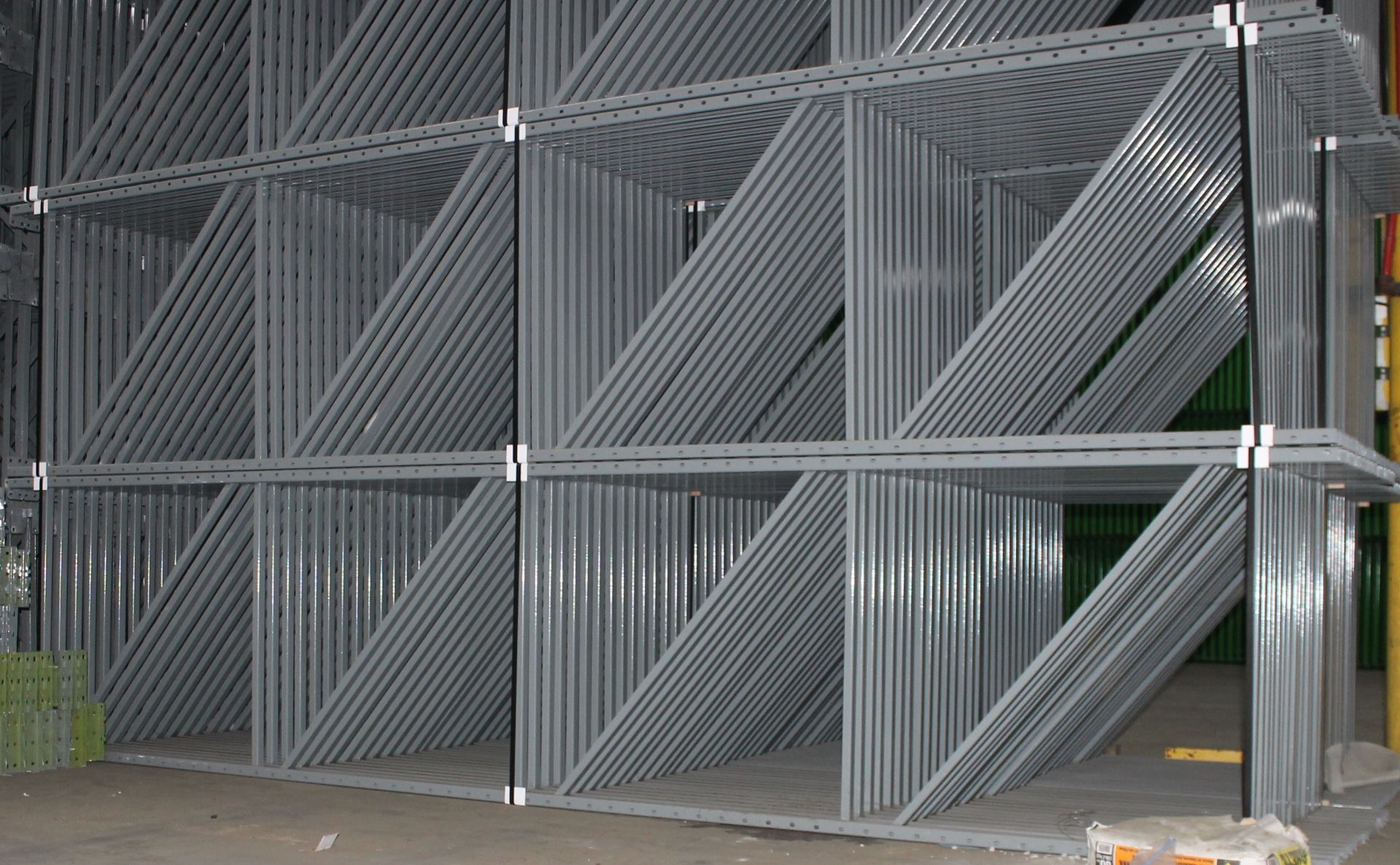 14 BAYS OF 16'H X 42"D X 96"L KEYSTONE STYLE PALLET RACKS - Image 3 of 3